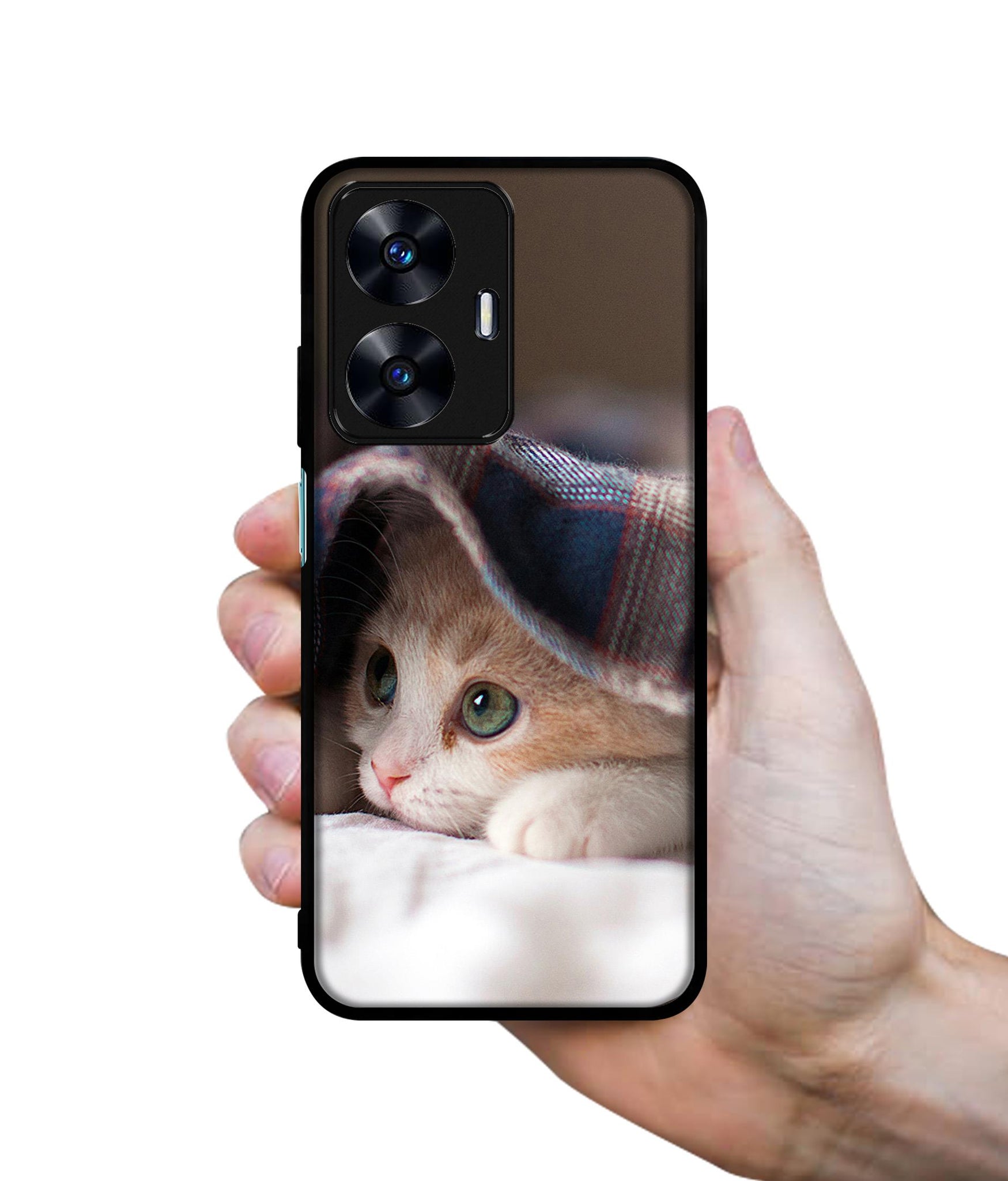 Sleepy Kitten Designer 2D Printed Back Case Cover for Realme C55 4G / Narzo N55 4G