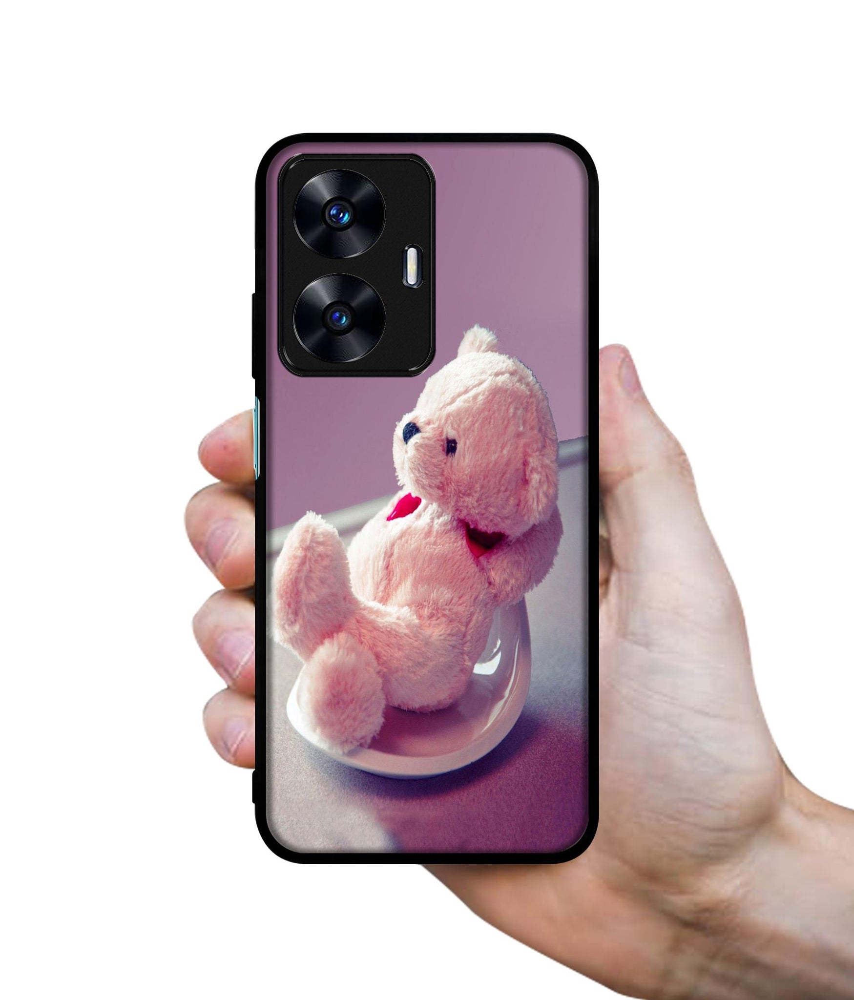 Cute Teddy Bear Designer 2D Printed Back Case Cover for Realme C55 4G / Narzo N55 4G