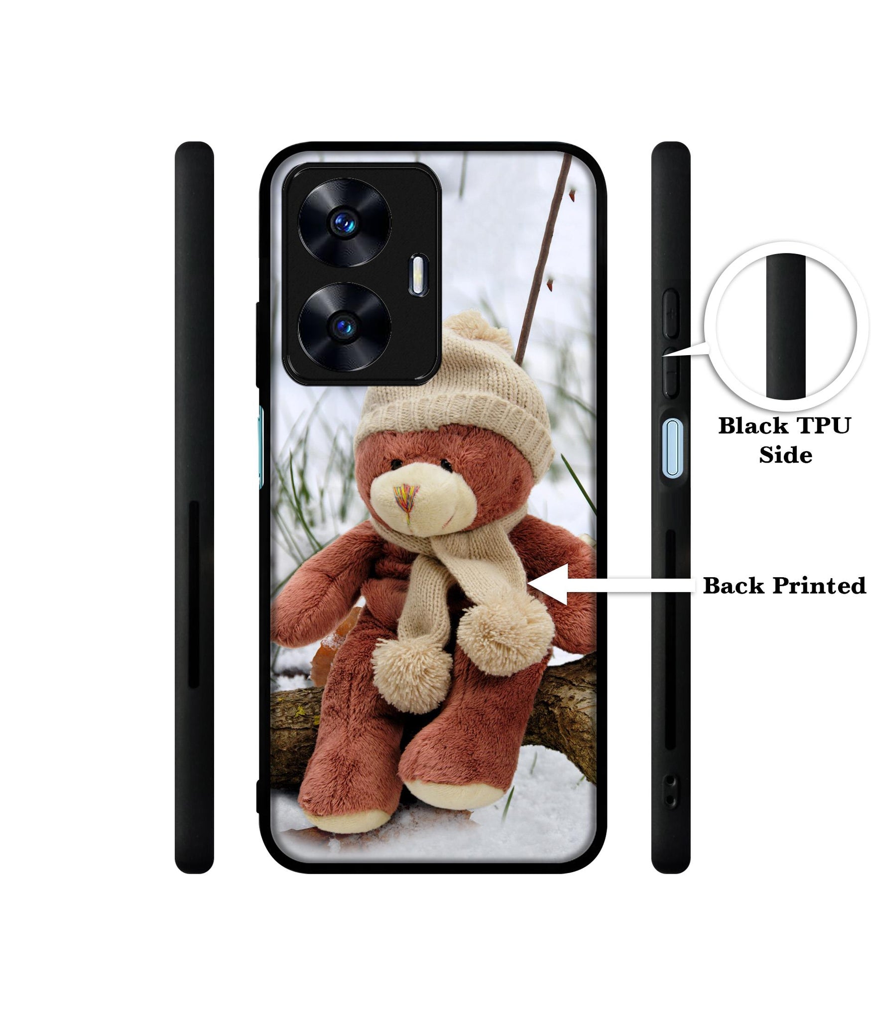 Woolen Bear Designer 2D Printed Back Case Cover for Realme C55 4G / Narzo N55 4G