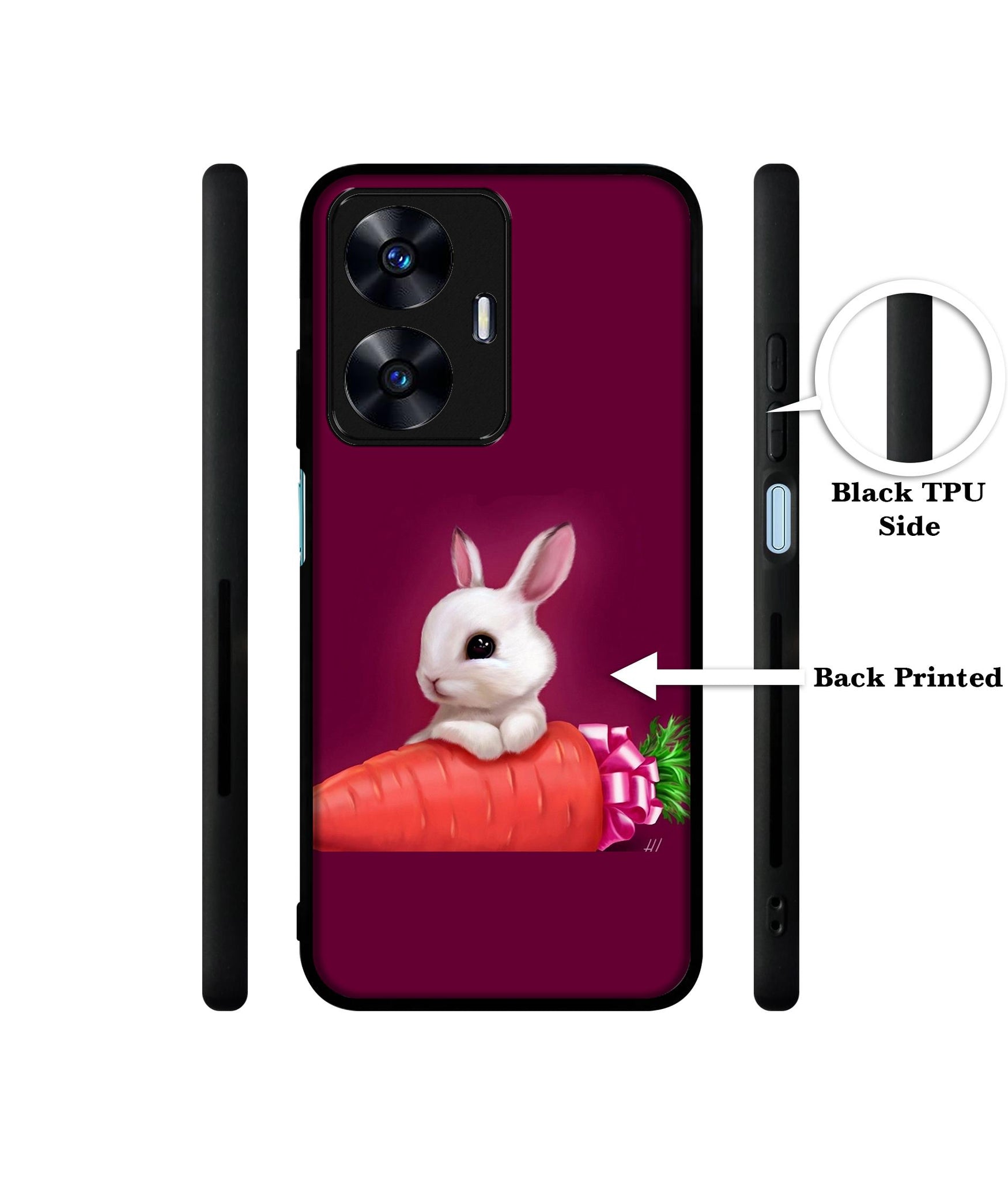 Bunny With Carrot Designer 2D Printed Back Case Cover for Realme C55 4G / Narzo N55 4G