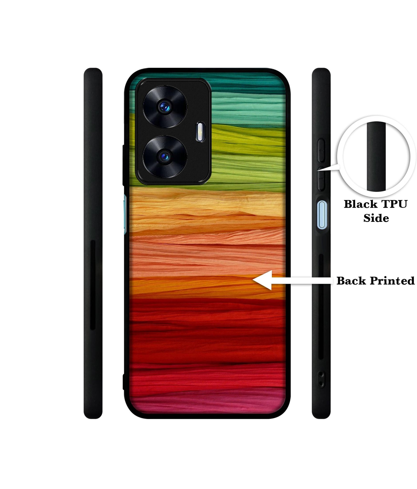 Colorful Thread Designer 2D Printed Back Case Cover for Realme C55 4G / Narzo N55 4G