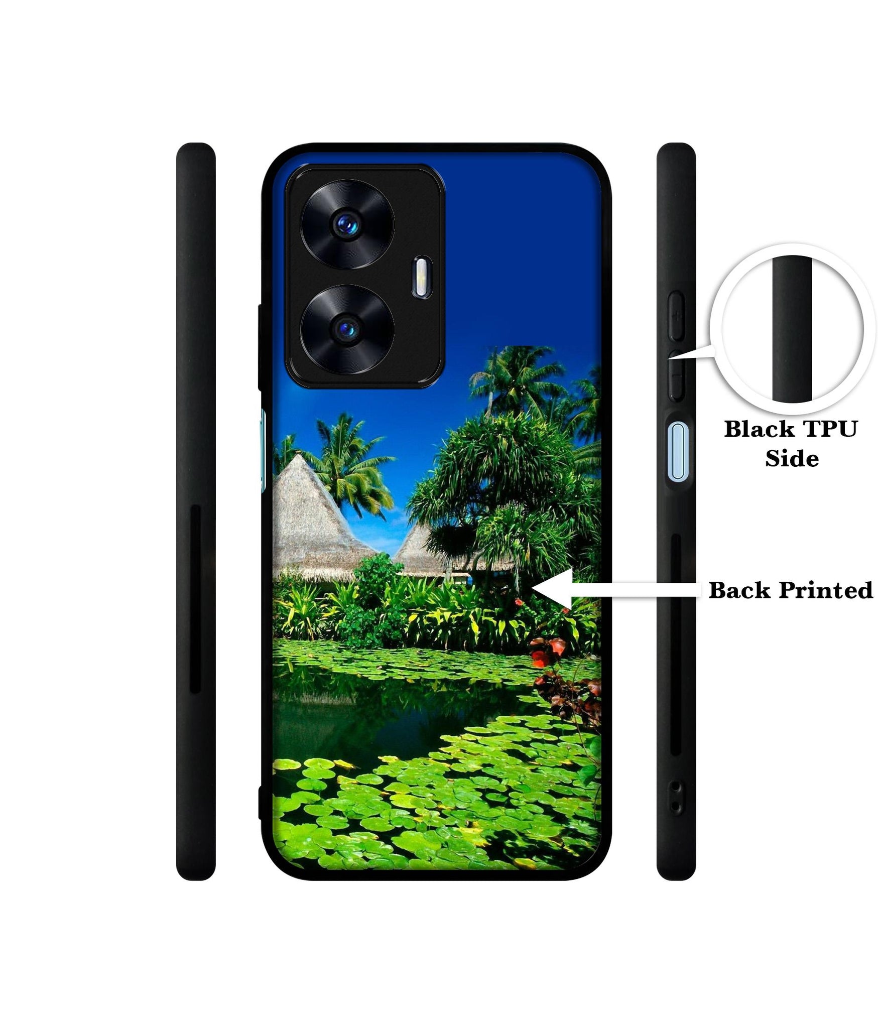 Tropics Water Designer 2D Printed Back Case Cover for Realme C55 4G / Narzo N55 4G