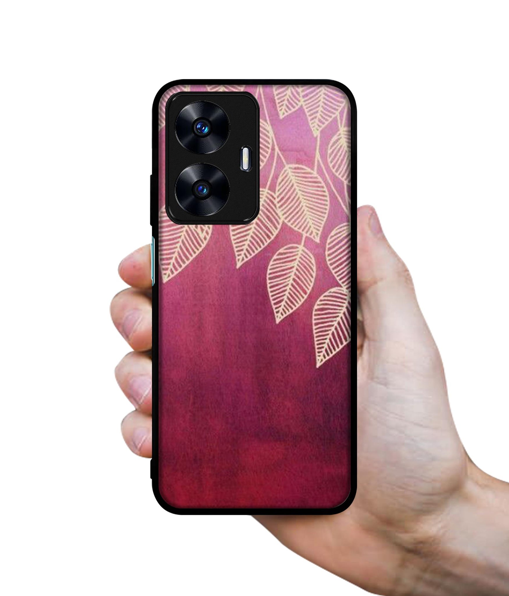 Leaf Pattern Designer 2D Printed Back Case Cover for Realme C55 4G / Narzo N55 4G