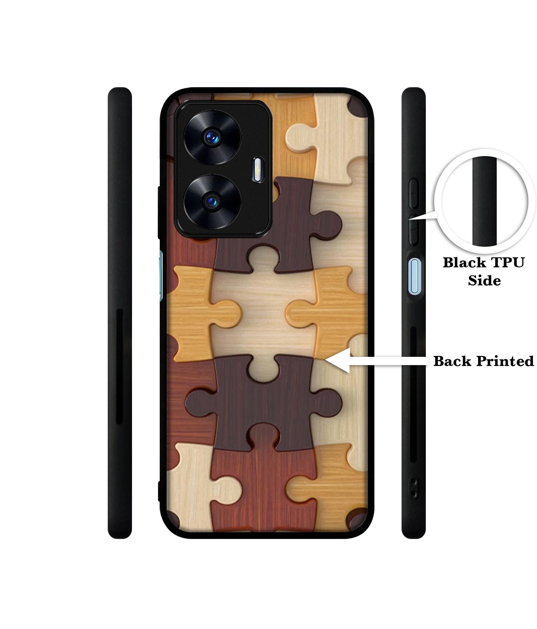 Puzzle Pattern Designer 2D Printed Back Case Cover for Realme C55 4G / Narzo N55 4G