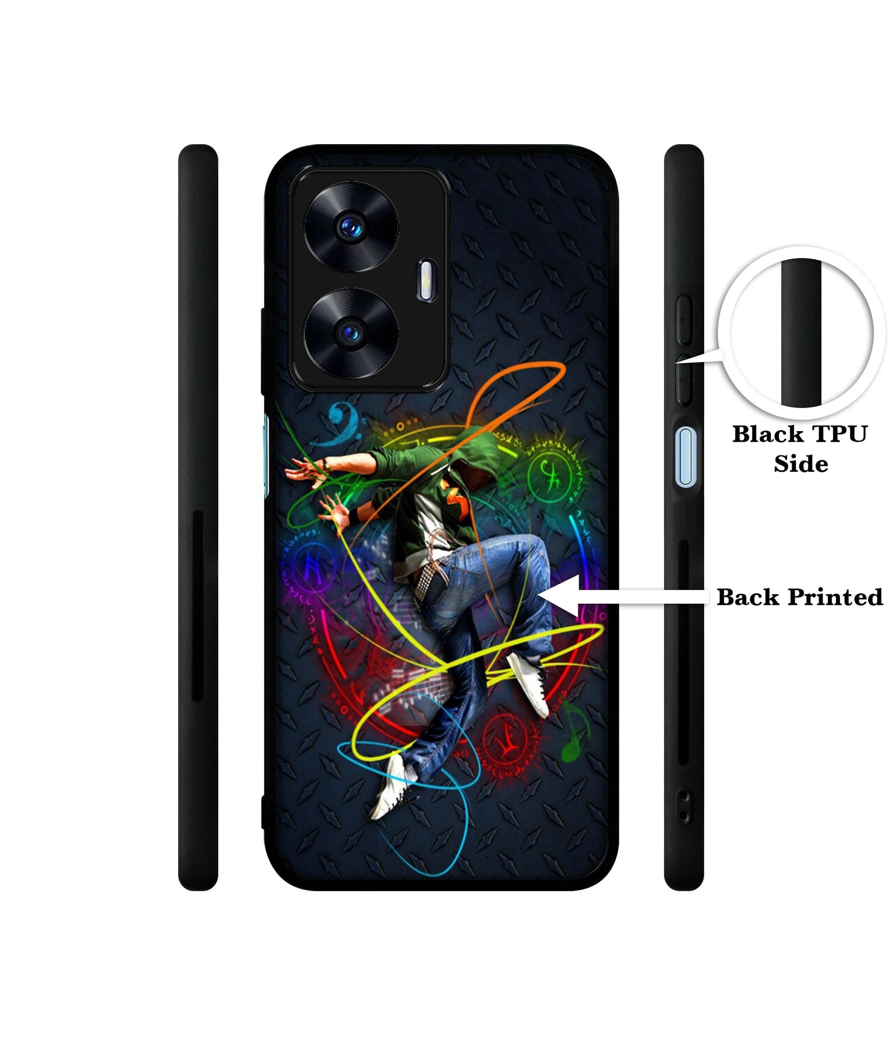 Boy With Music Designer 2D Printed Back Case Cover for Realme C55 4G / Narzo N55 4G