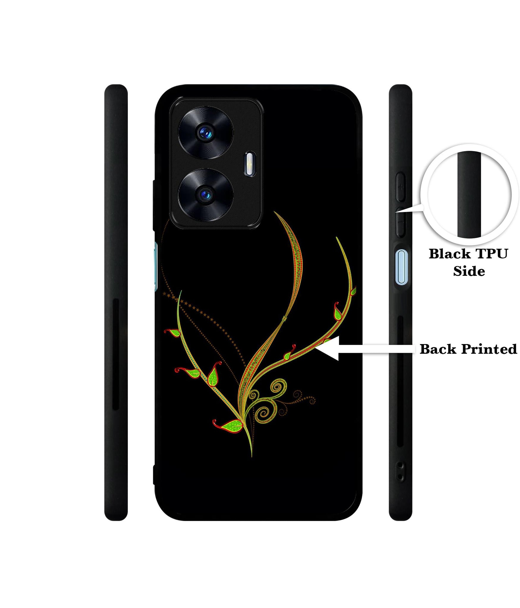 Yellow Pattern Designer 2D Printed Back Case Cover for Realme C55 4G / Narzo N55 4G