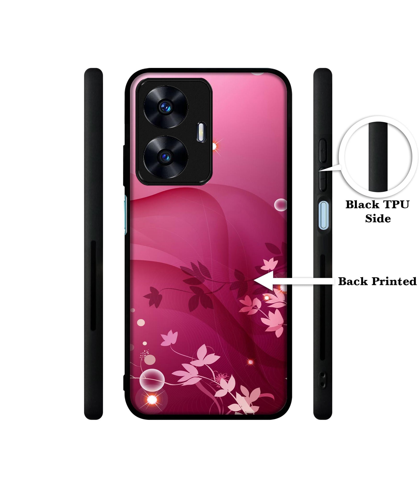 Pink Abstract Designer 2D Printed Back Case Cover for Realme C55 4G / Narzo N55 4G