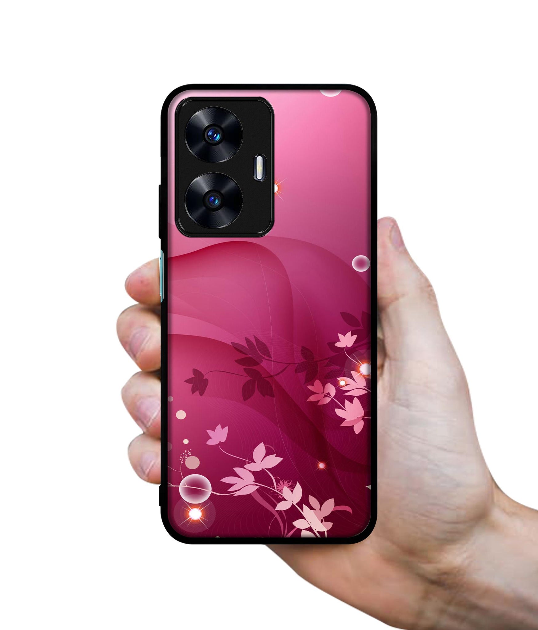 Pink Abstract Designer 2D Printed Back Case Cover for Realme C55 4G / Narzo N55 4G