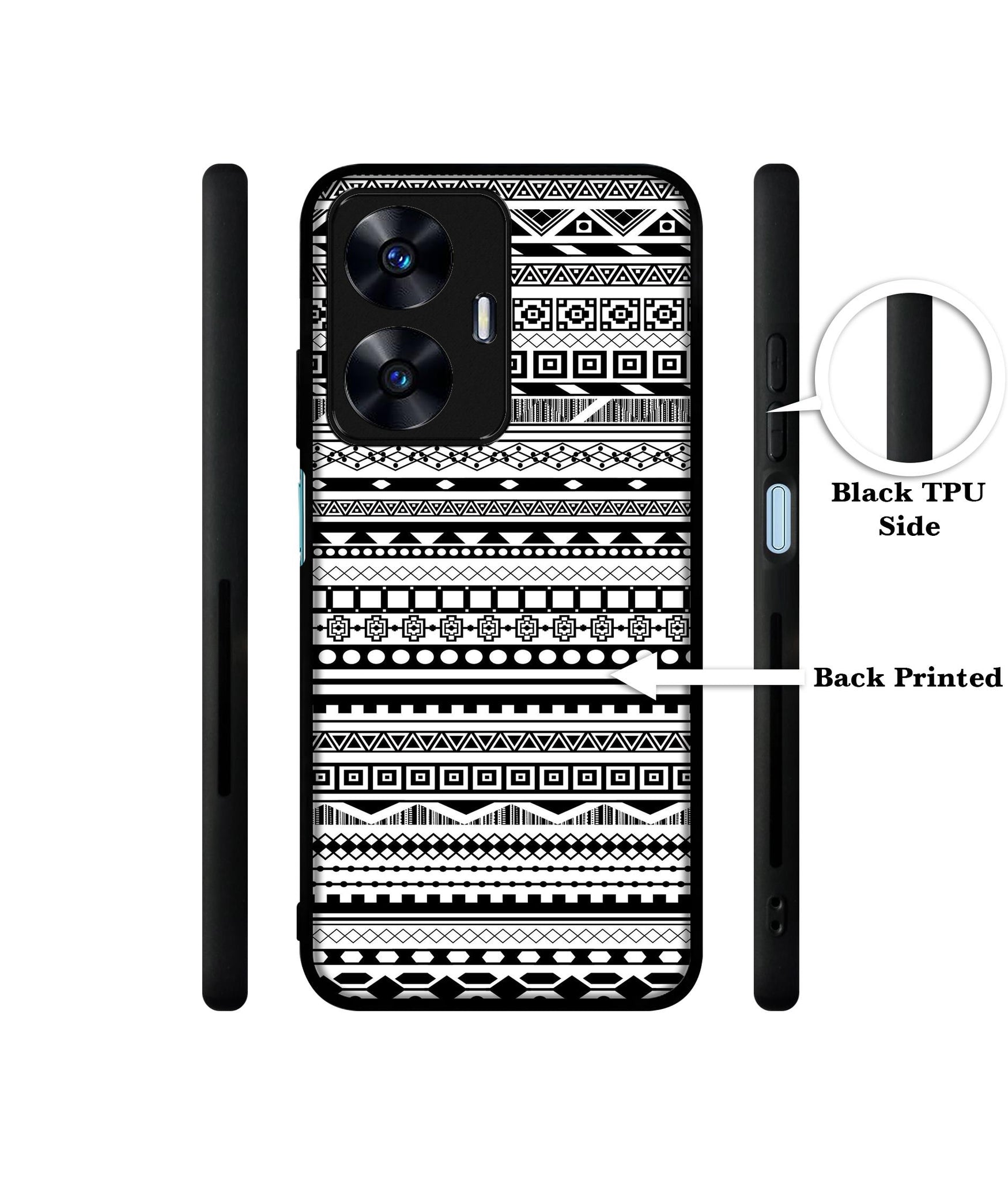 Black & White Patterns Designer 2D Printed Back Case Cover for Realme C55 4G / Narzo N55 4G