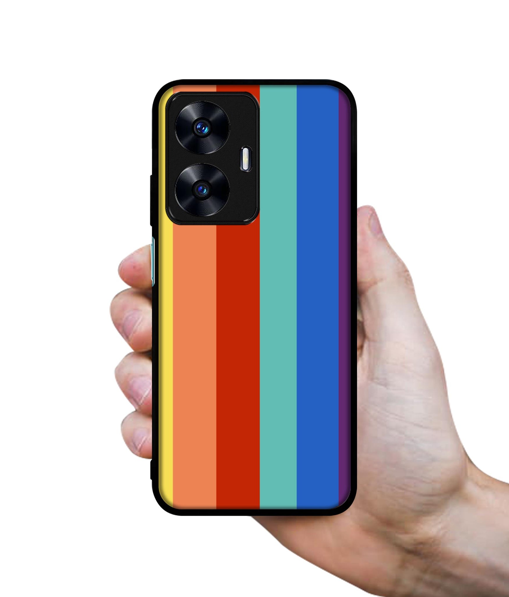 Rainbow Colors Designer 2D Printed Back Case Cover for Realme C55 4G / Narzo N55 4G
