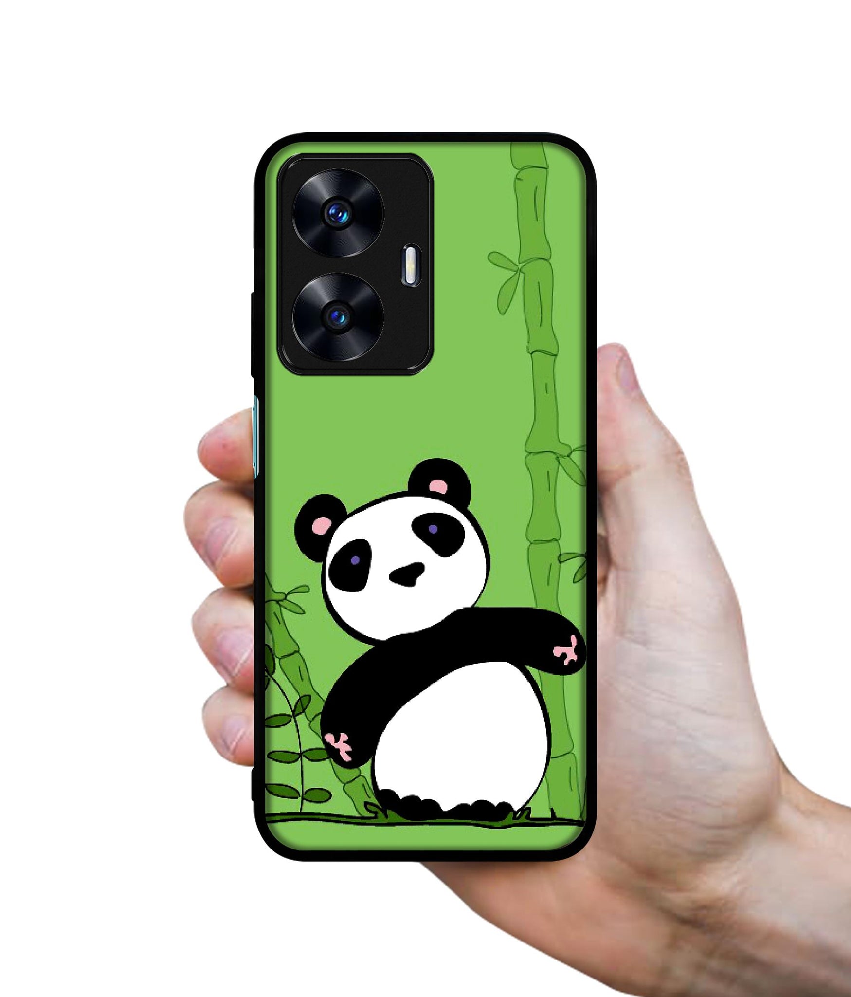 Panda with Bamboo Designer 2D Printed Back Case Cover for Realme C55 4G / Narzo N55 4G