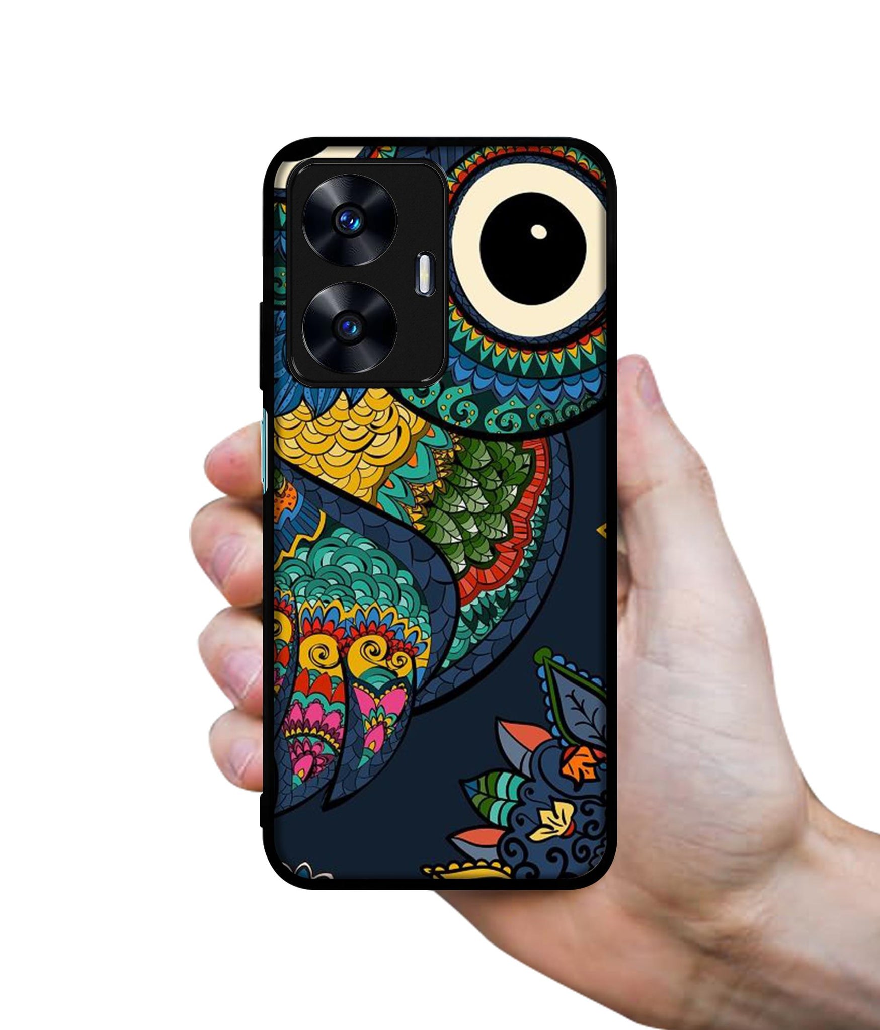 Owl Illustration Designer 2D Printed Back Case Cover for Realme C55 4G / Narzo N55 4G