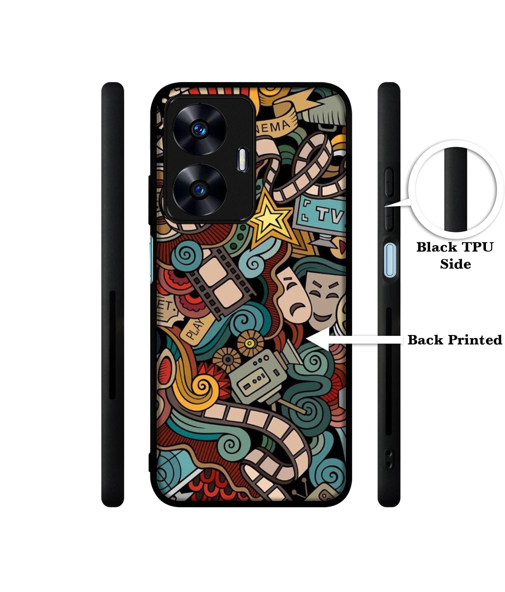 Movies Designer 2D Printed Back Case Cover for Realme C55 4G / Narzo N55 4G