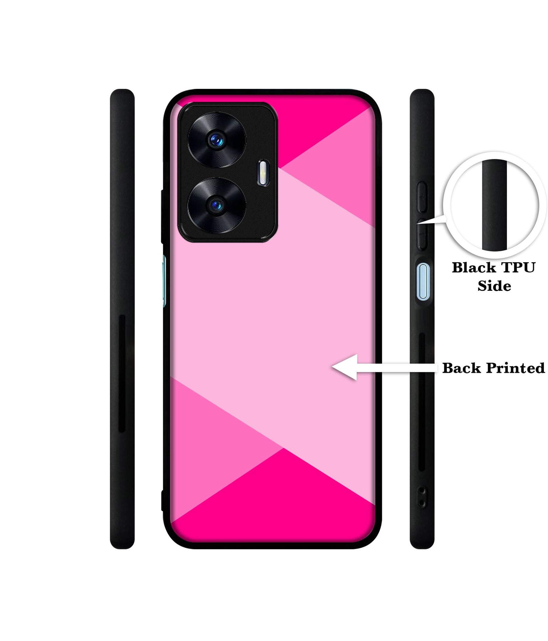Pink Cross Vector Designer 2D Printed Back Case Cover for Realme C55 4G / Narzo N55 4G
