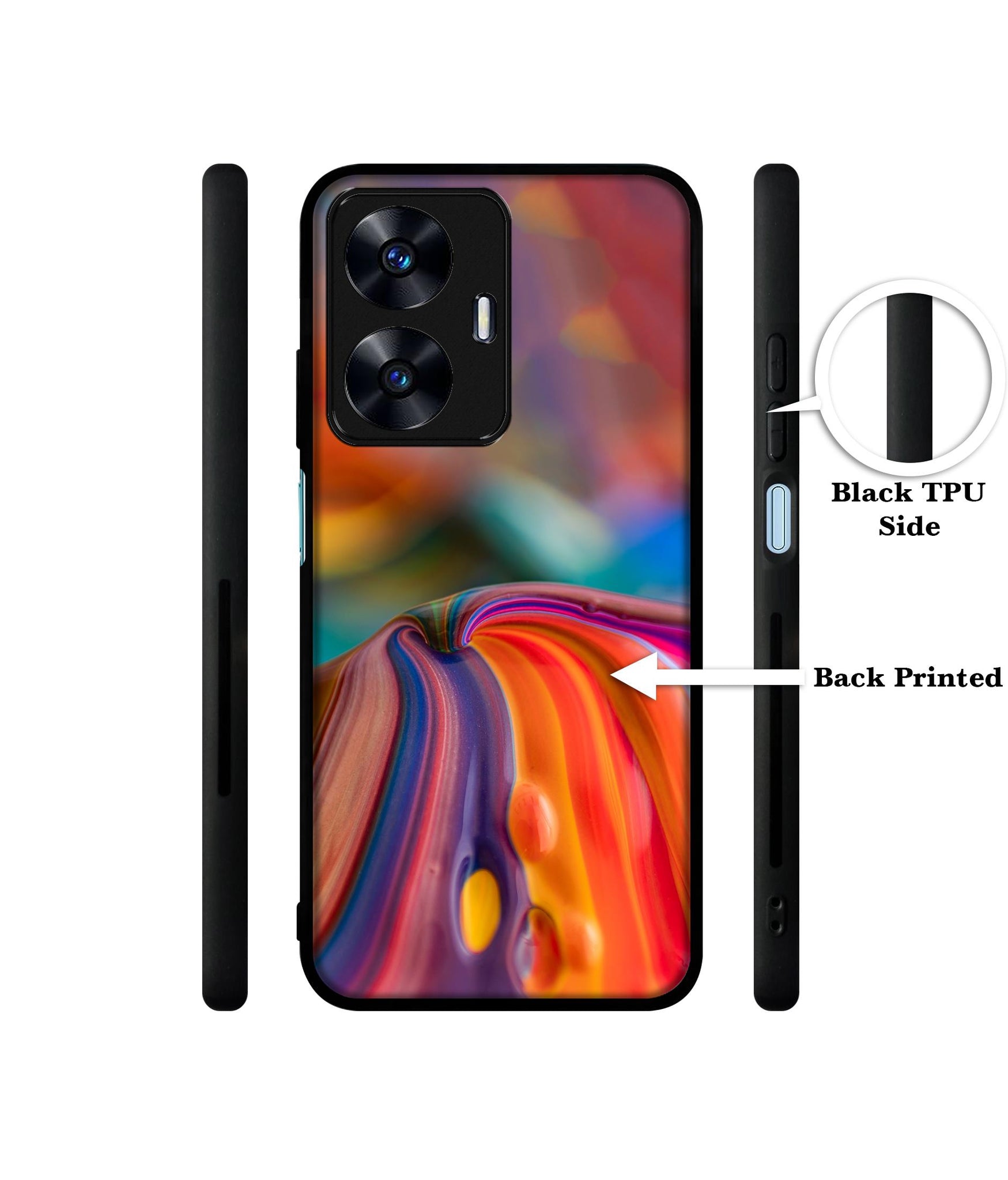 Rainbow Colors Designer 2D Printed Back Case Cover for Realme C55 4G / Narzo N55 4G