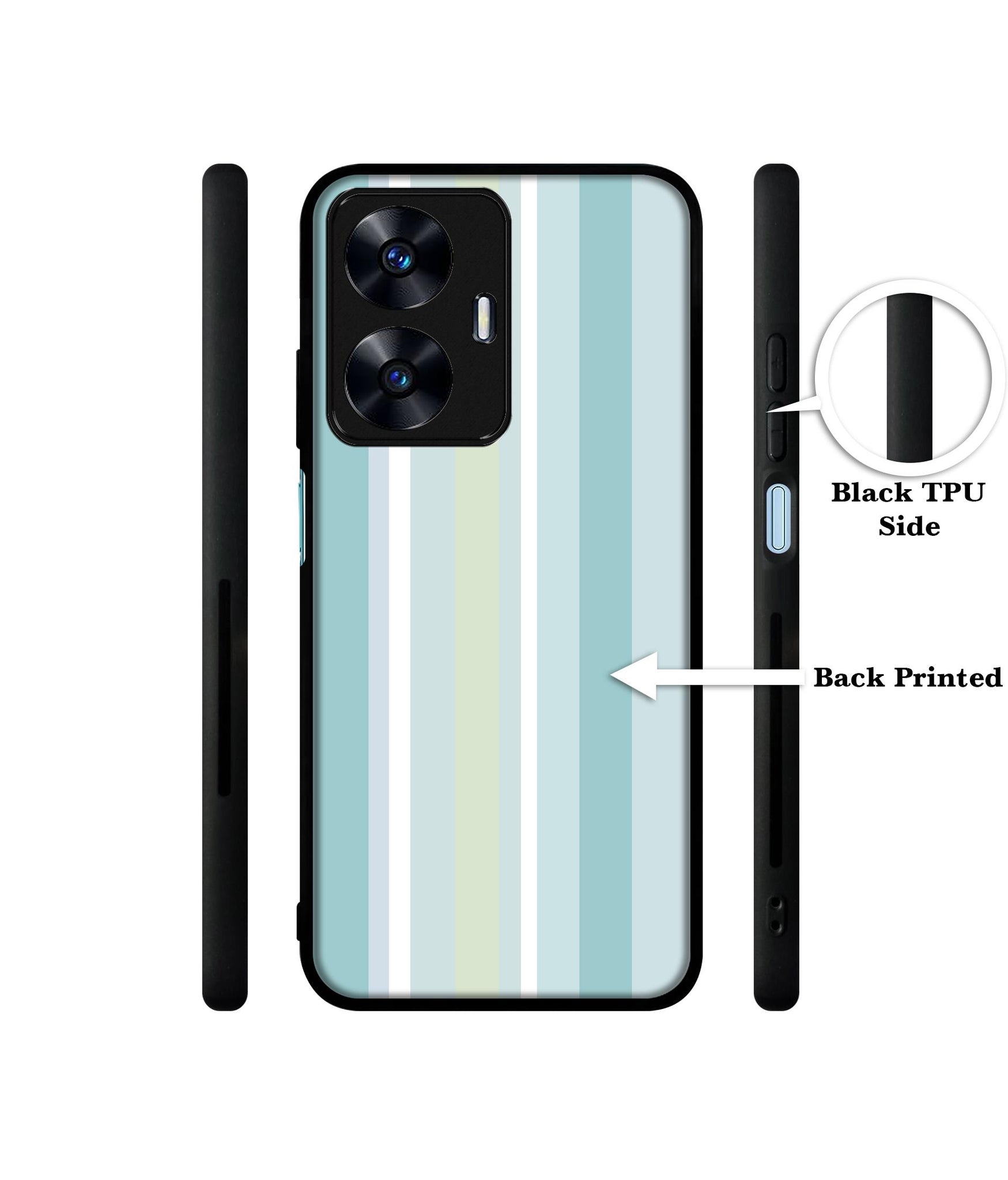 Light Green Stripes Designer 2D Printed Back Case Cover for Realme C55 4G / Narzo N55 4G