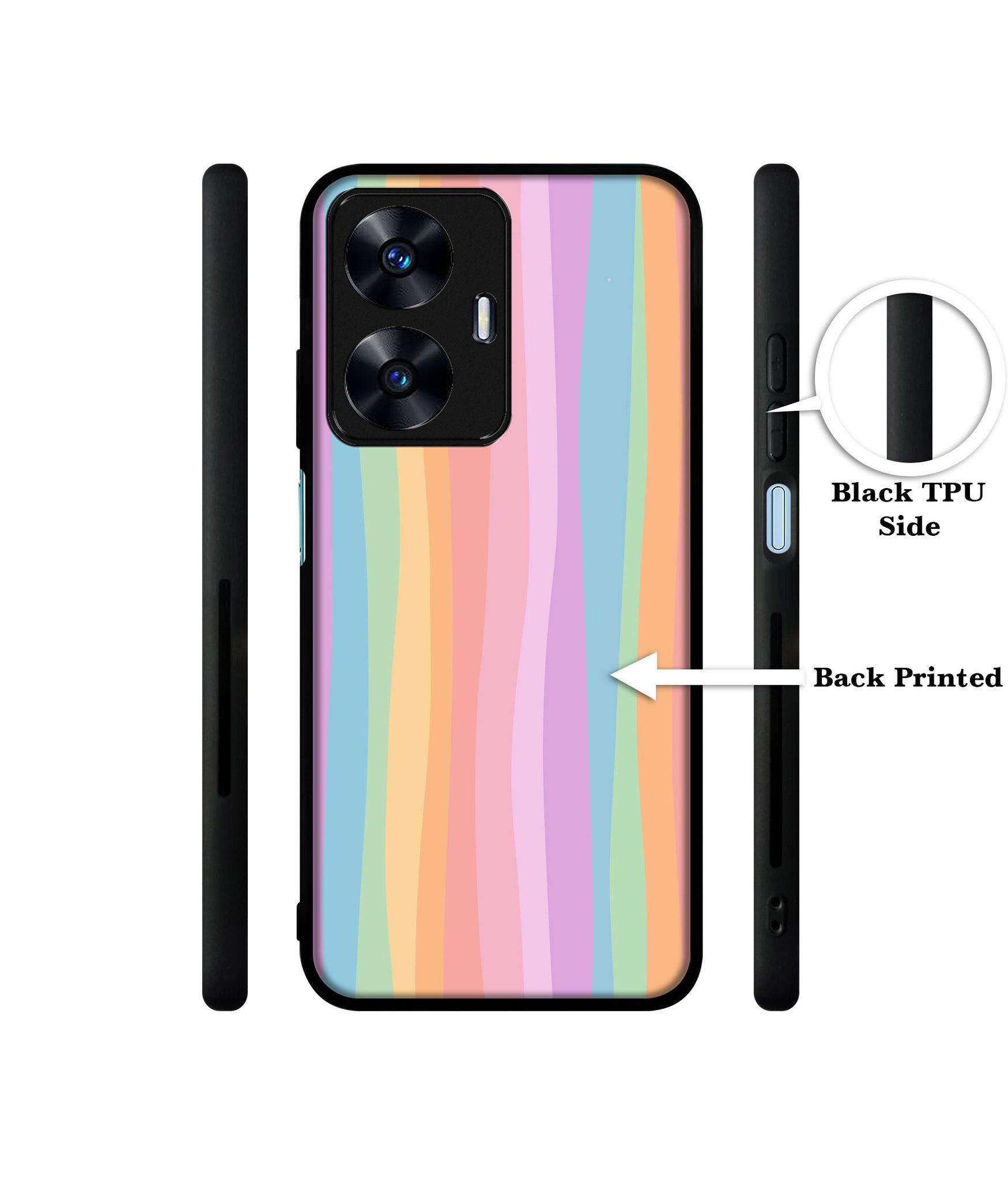Cool Rainbow Designer 2D Printed Back Case Cover for Realme C55 4G / Narzo N55 4G