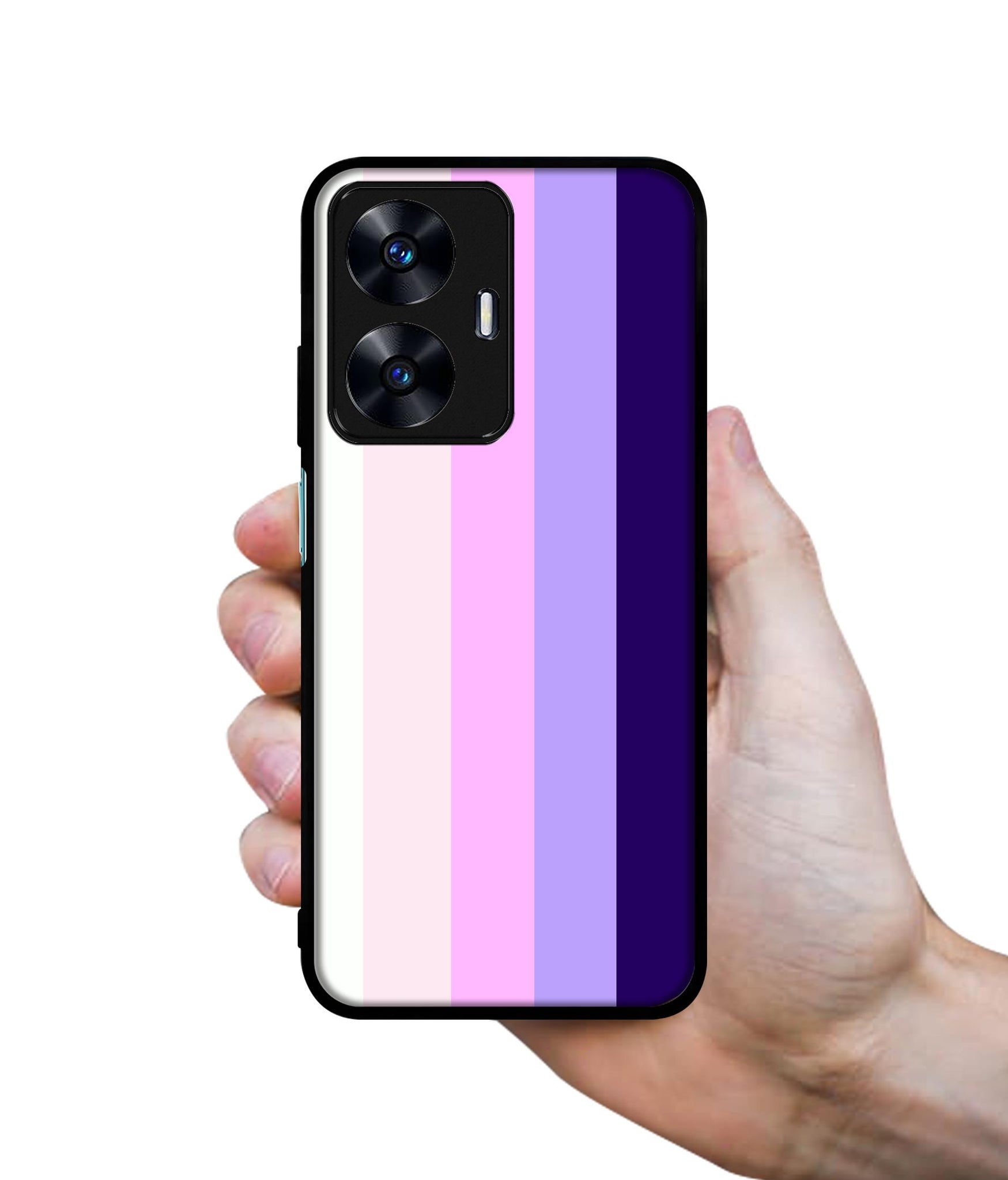 Pink and Purple Lines Designer 2D Printed Back Case Cover for Realme C55 4G / Narzo N55 4G