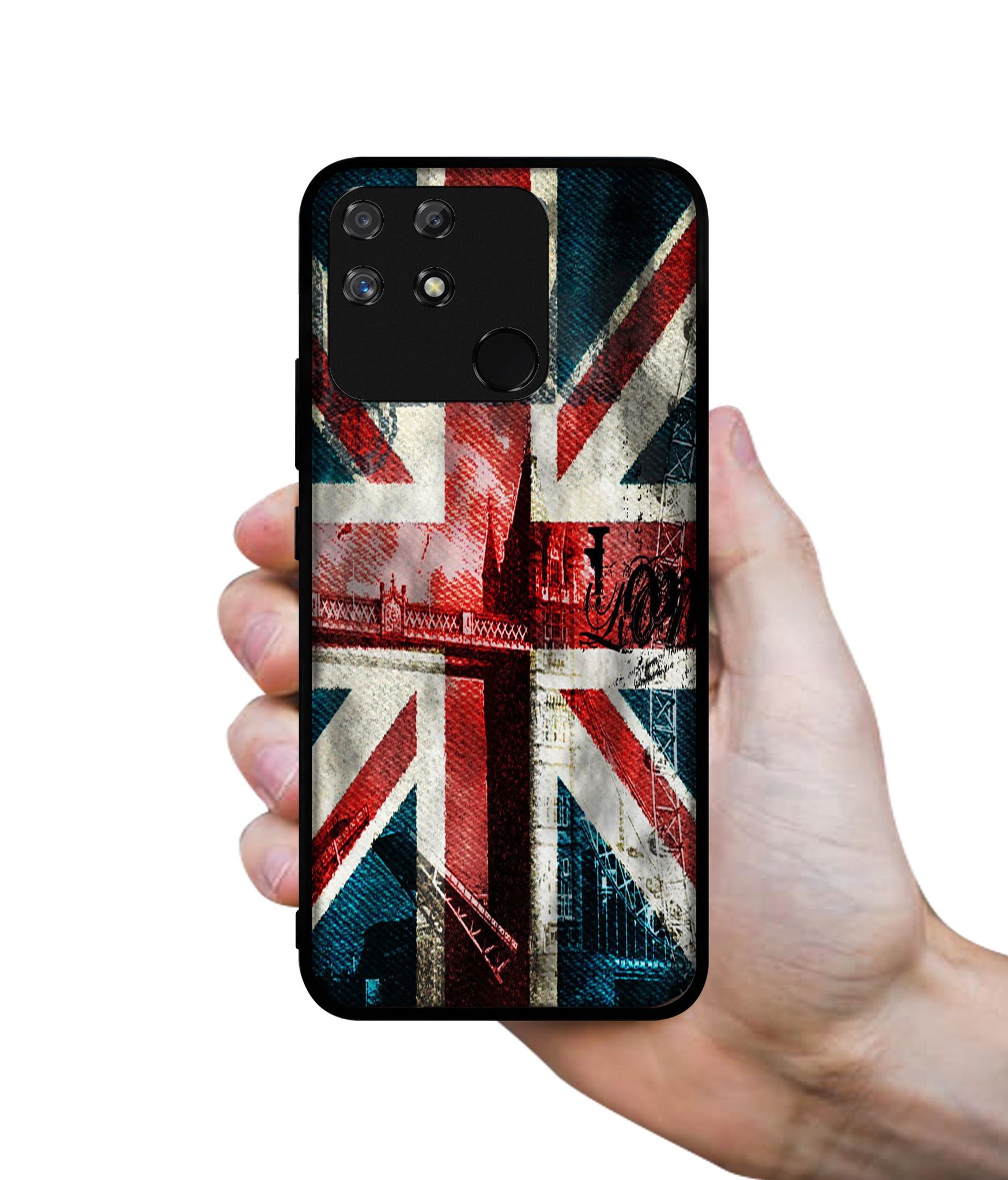 London Flag wallpaper Designer 2D Printed Back Case Cover for Realme Narzo 50A 4G