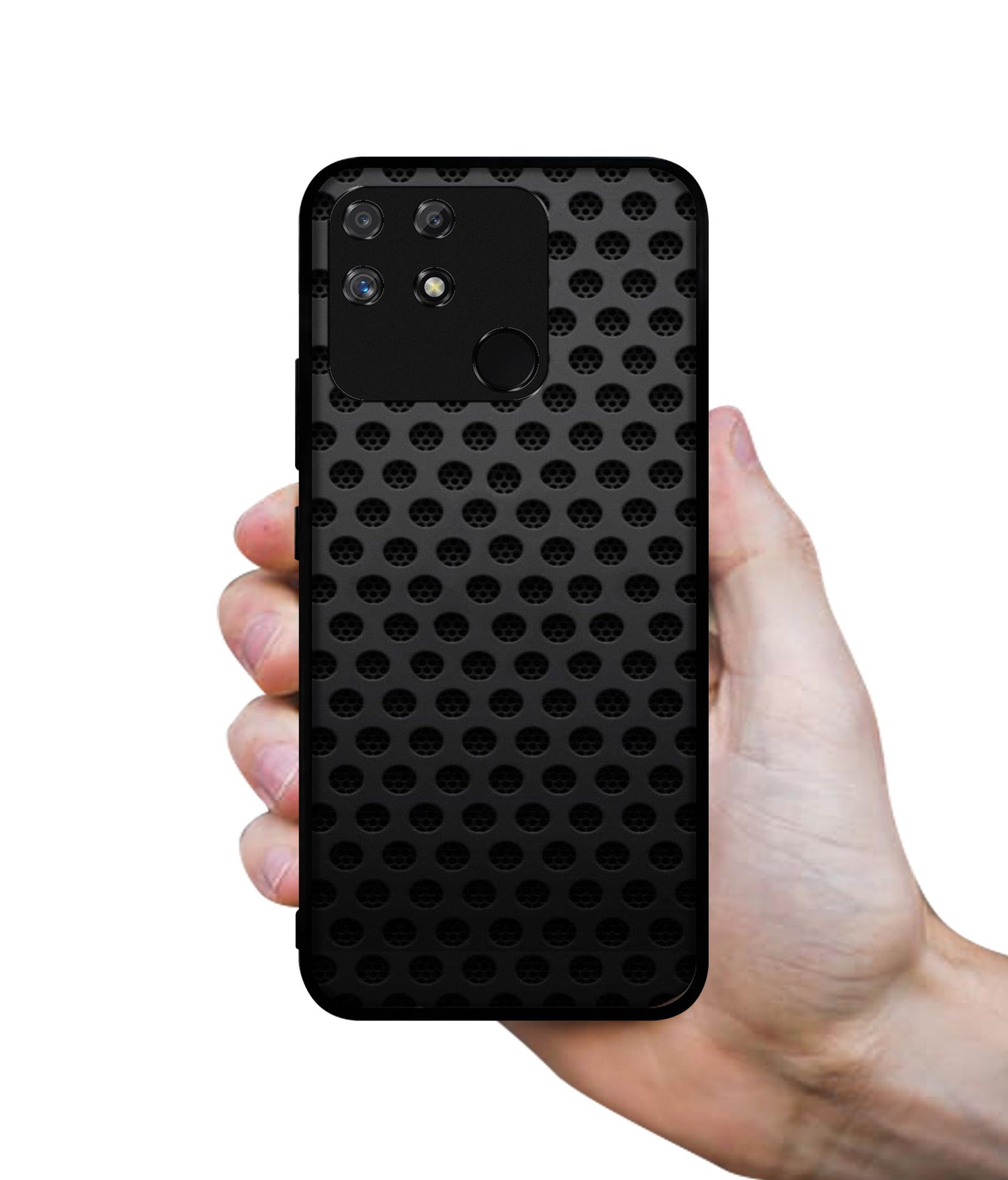 Black Circle Designer 2D Printed Back Case Cover for Realme Narzo 50A 4G