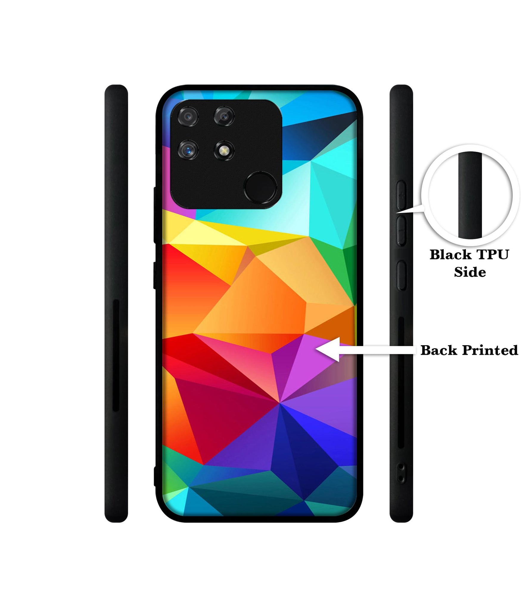 Colorful Pattern Designer 2D Printed Back Case Cover for Realme Narzo 50A 4G