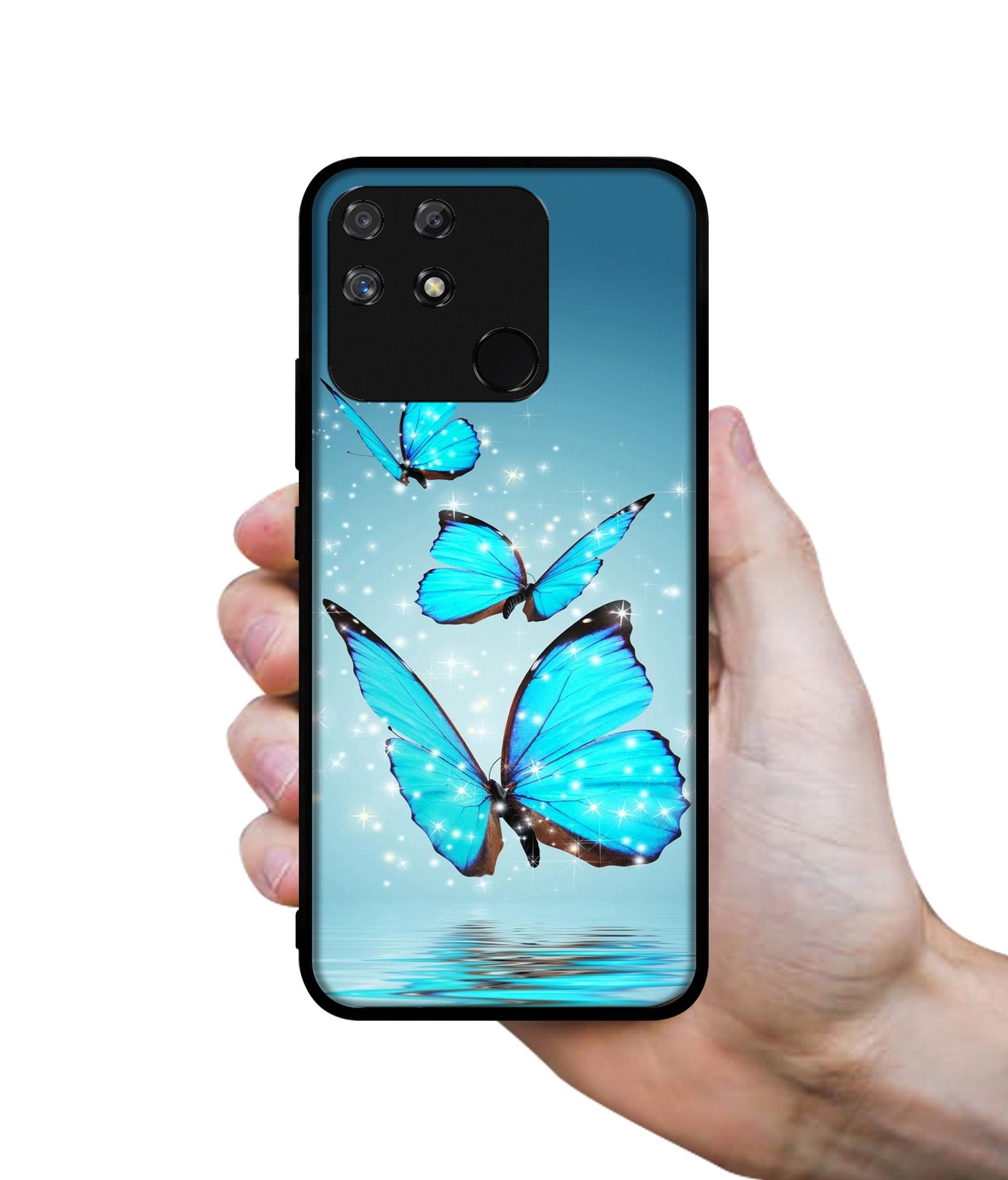 Flying Butterflies Designer 2D Printed Back Case Cover for Realme Narzo 50A 4G
