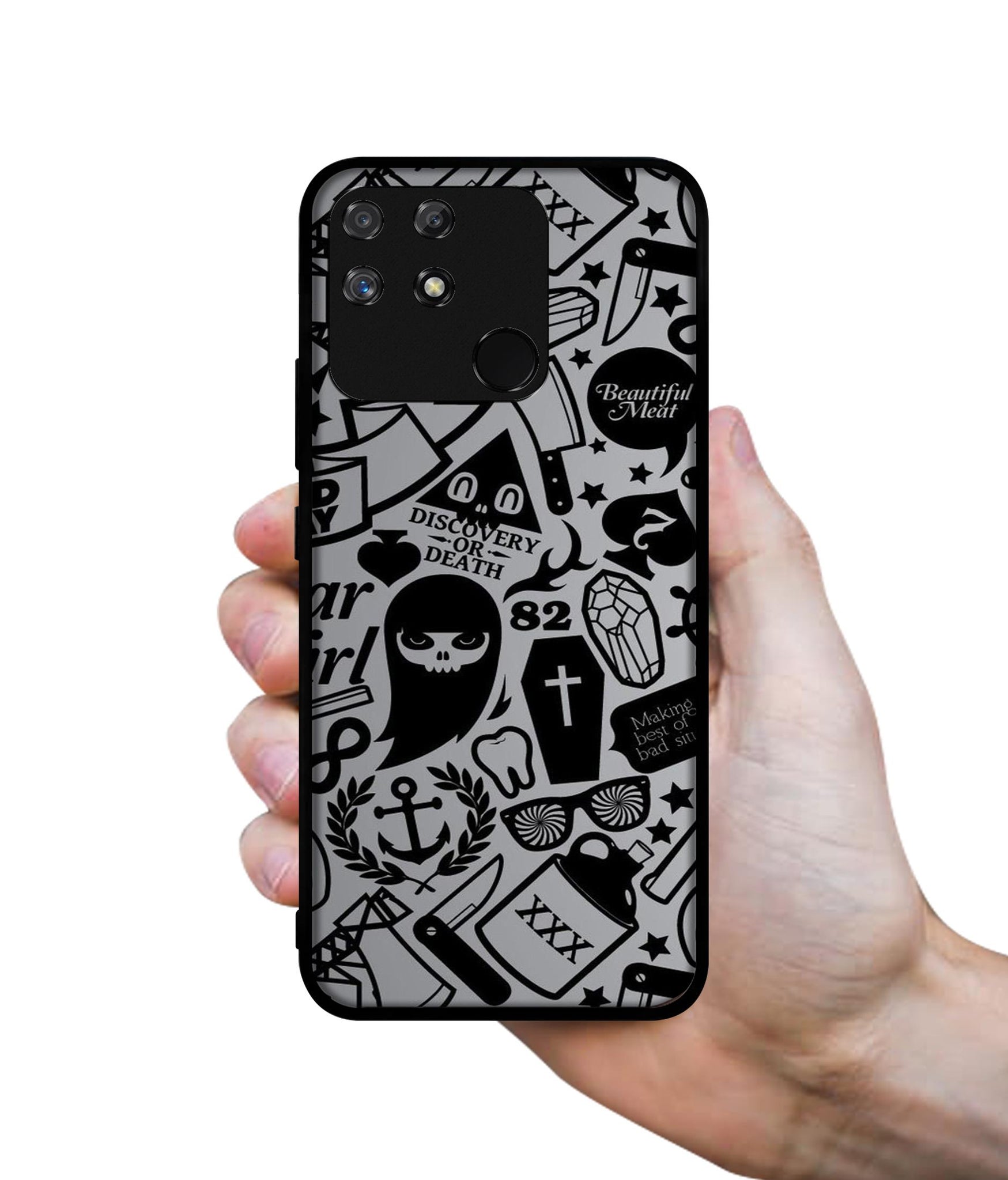 Discover Or Death Designer 2D Printed Back Case Cover for Realme Narzo 50A 4G