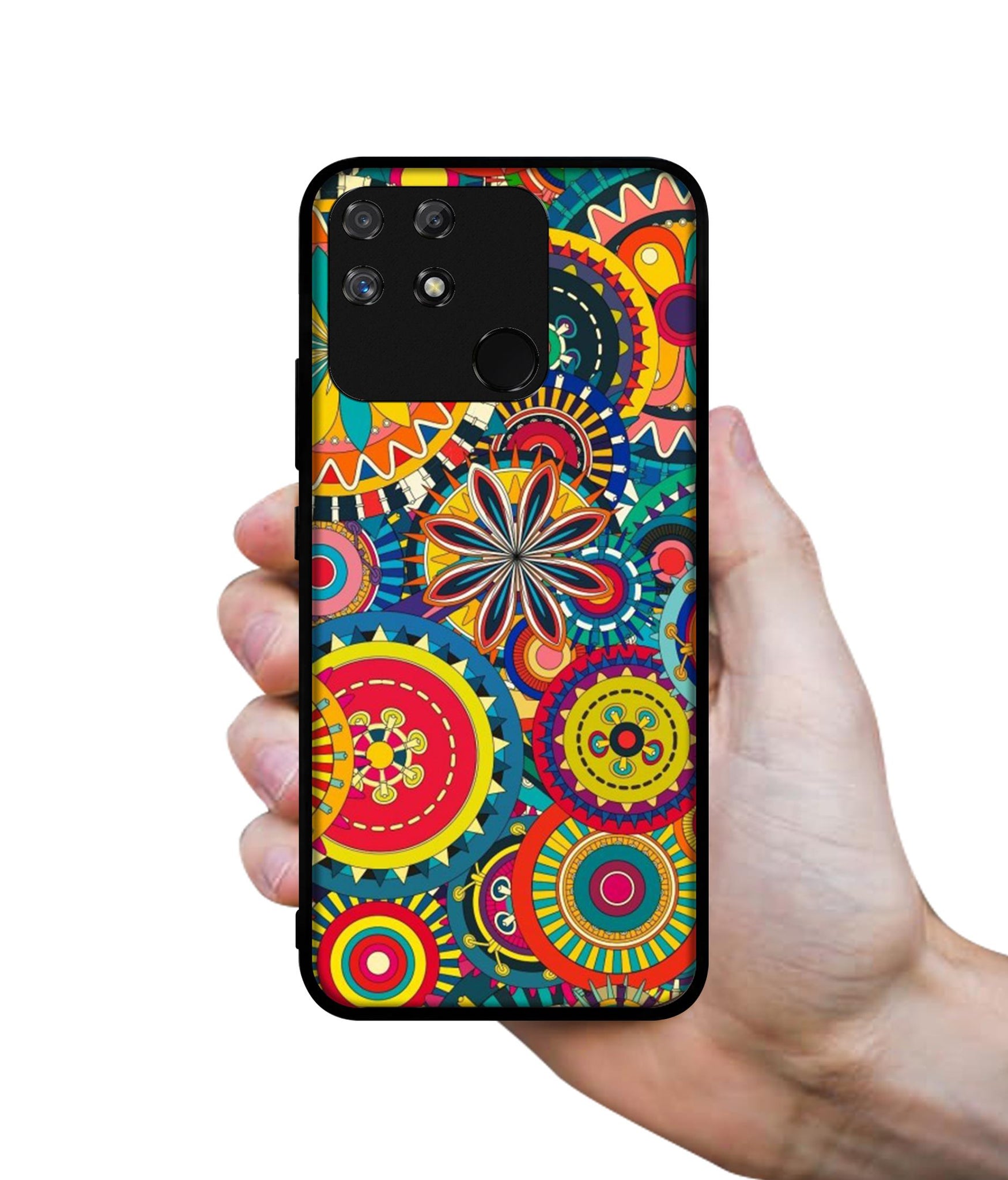 Ring Pattern Print Designer 2D Printed Back Case Cover for Realme Narzo 50A 4G