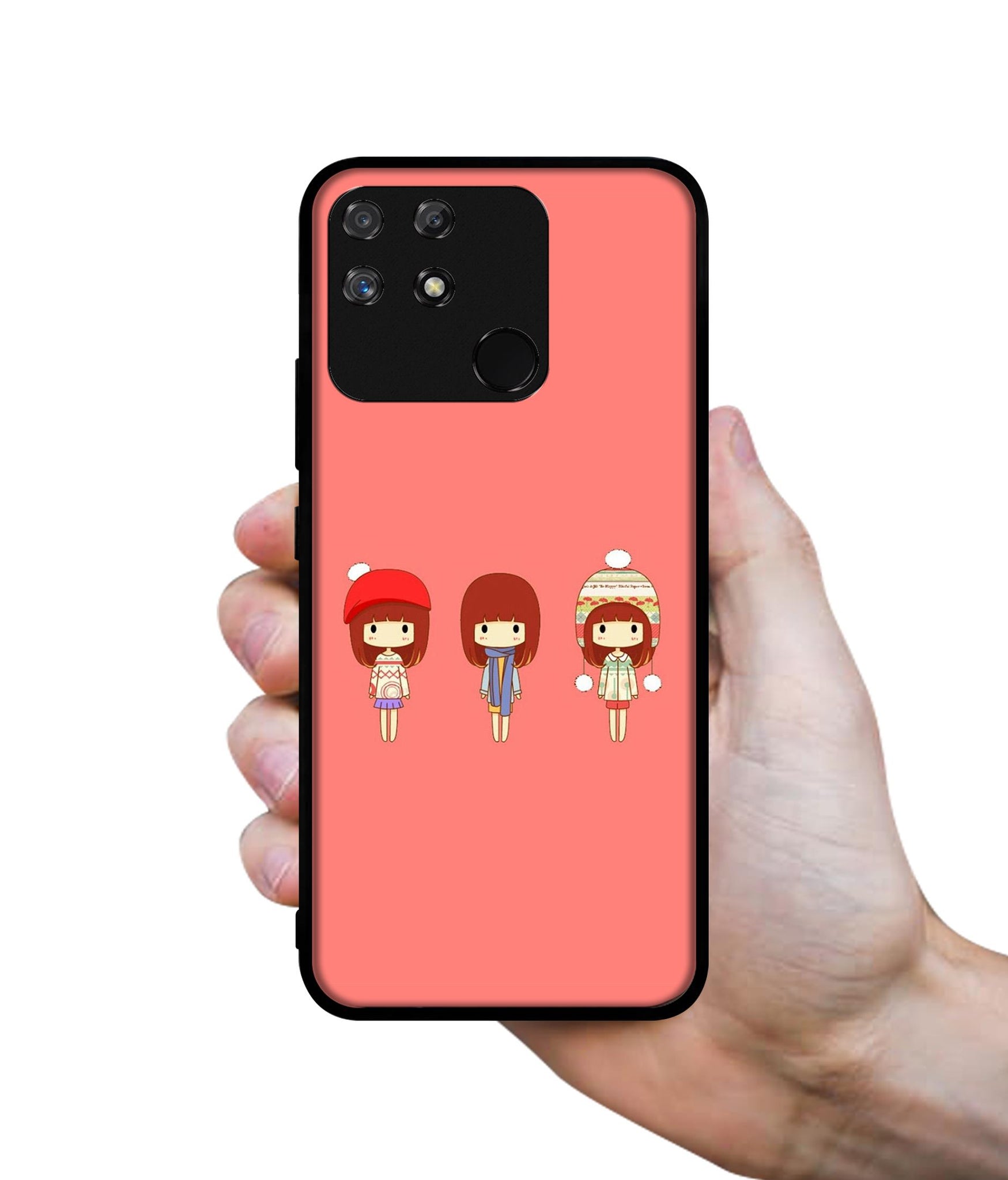 Cute Girls Designer 2D Printed Back Case Cover for Realme Narzo 50A 4G