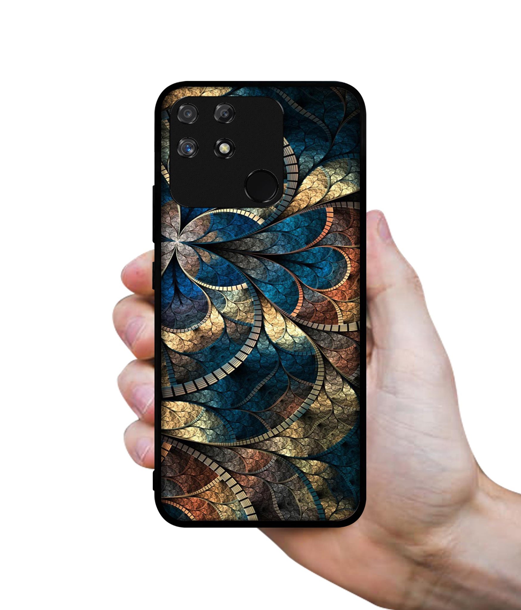 Fractional Pattern Designer 2D Printed Back Case Cover for Realme Narzo 50A 4G