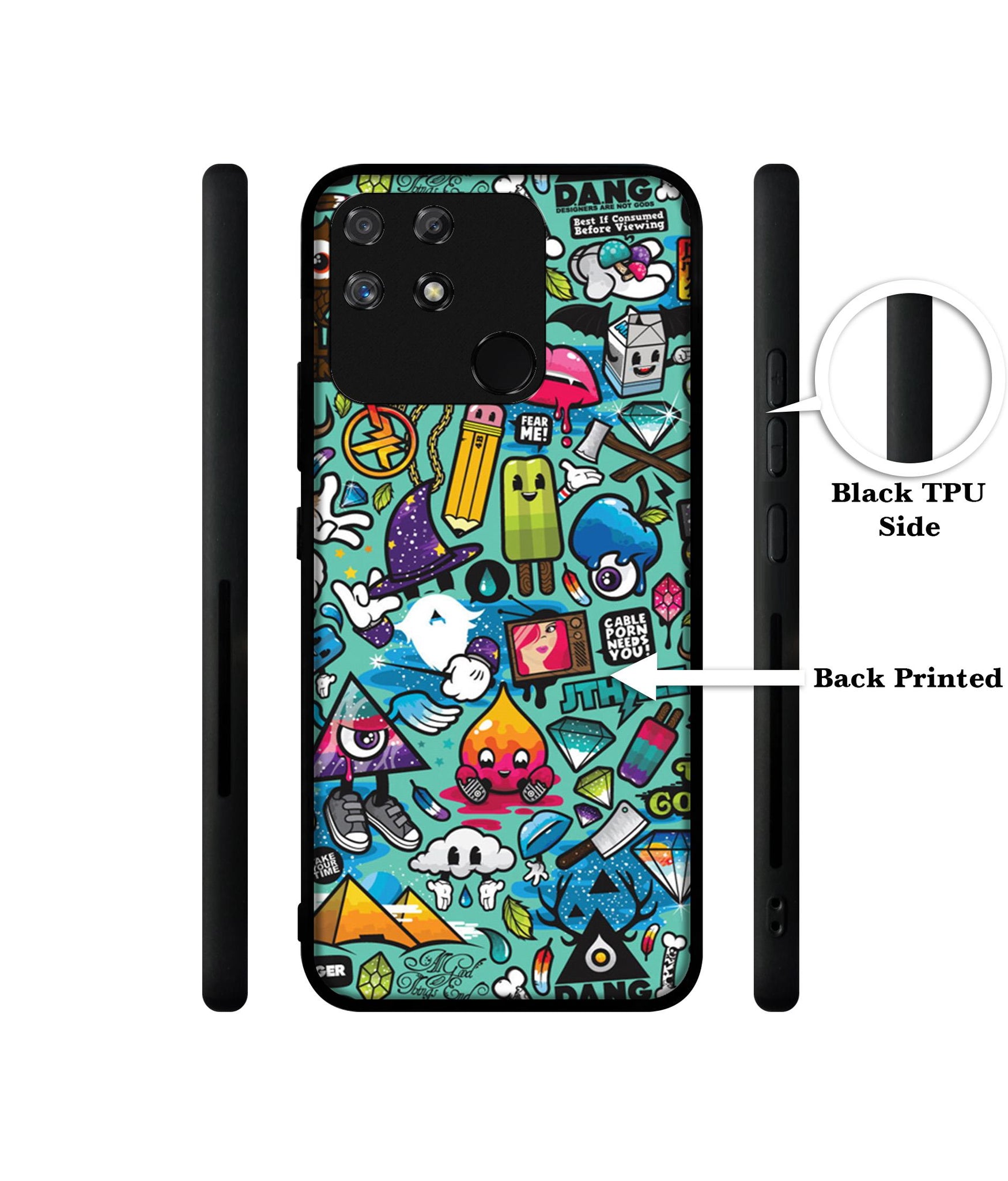Crazy Designer 2D Printed Back Case Cover for Realme Narzo 50A 4G