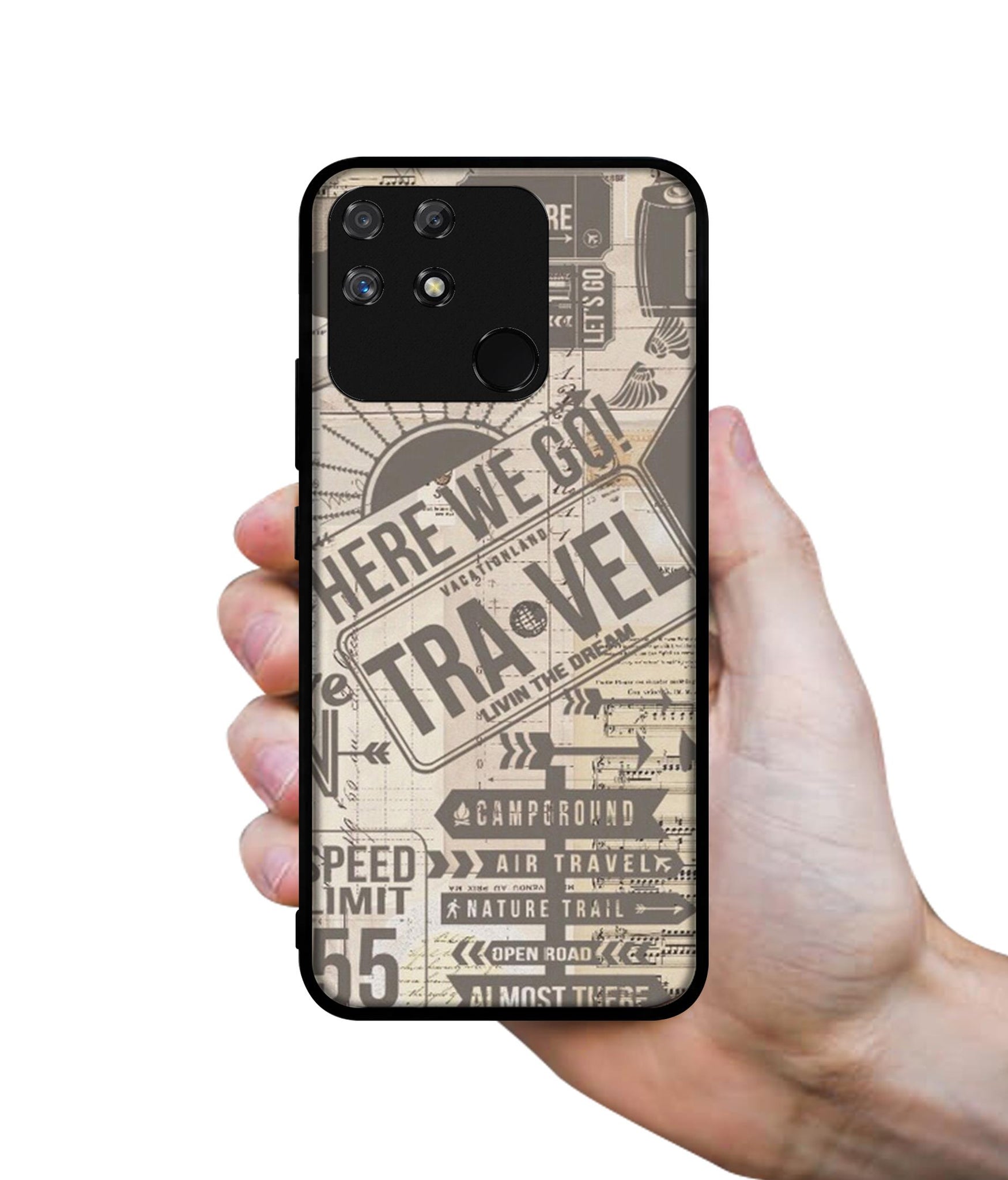 Travel Designer 2D Printed Back Case Cover for Realme Narzo 50A 4G