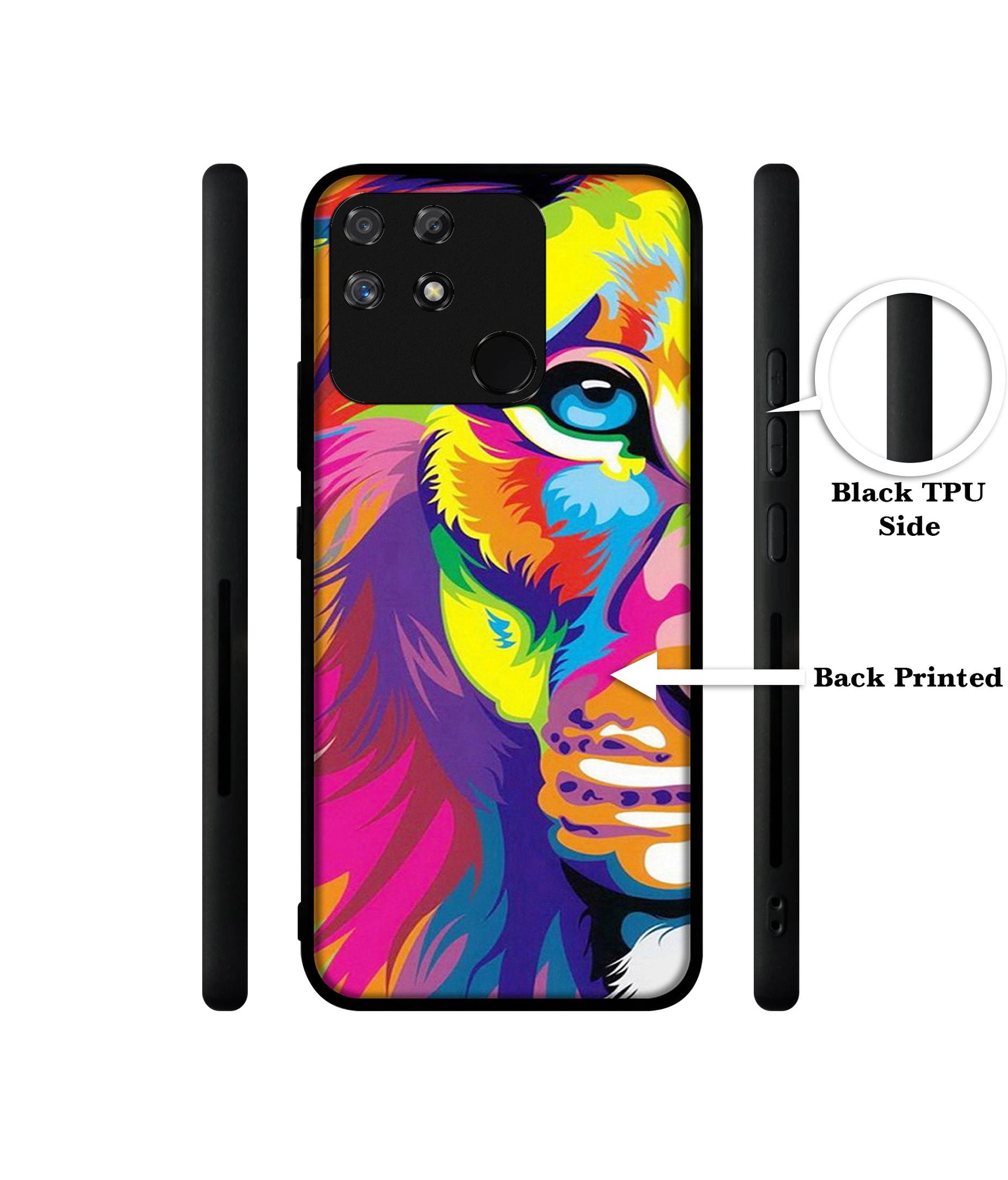 Lion Designer 2D Printed Back Case Cover for Realme Narzo 50A 4G