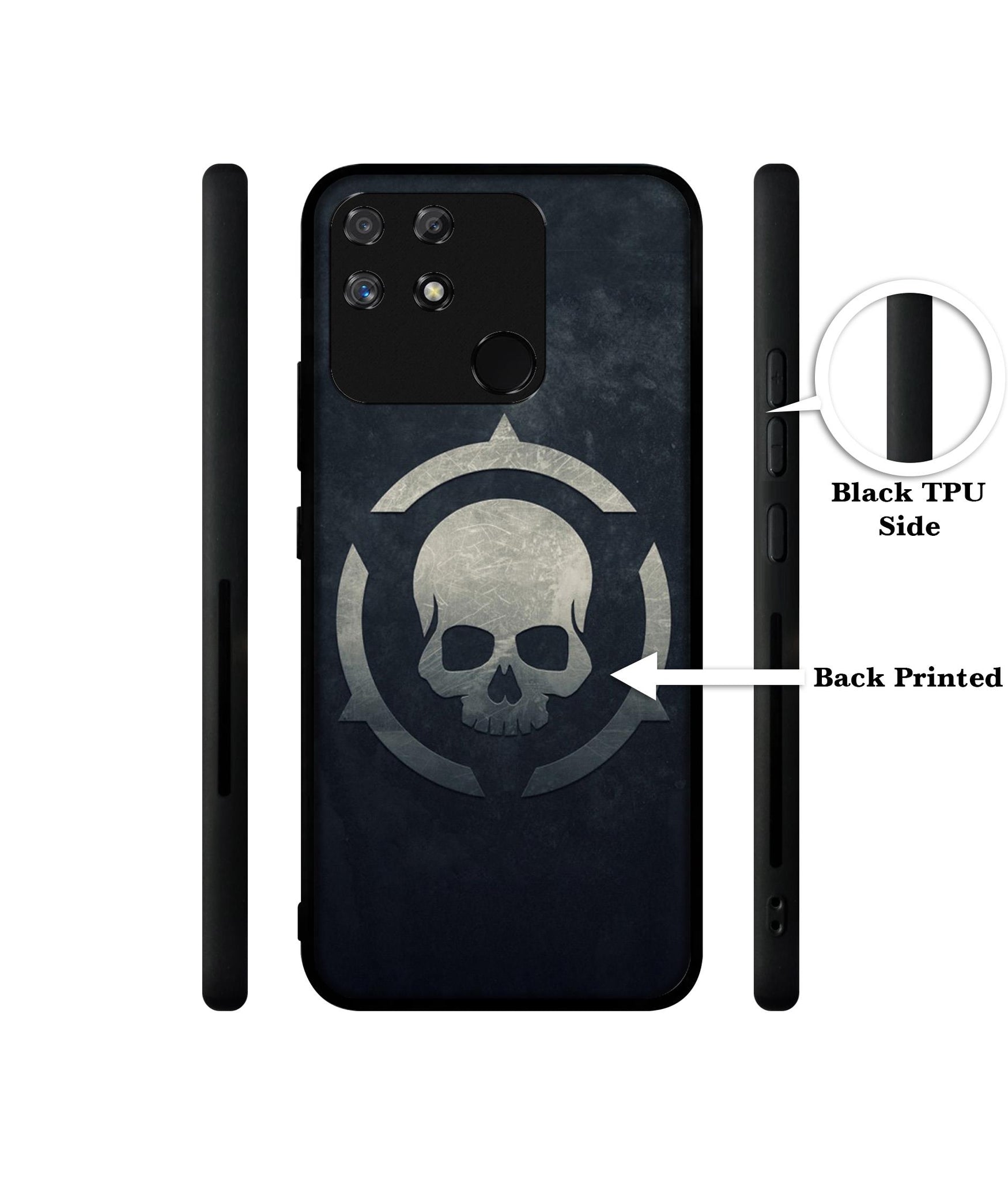 Skull Pattern Print Designer 2D Printed Back Case Cover for Realme Narzo 50A 4G