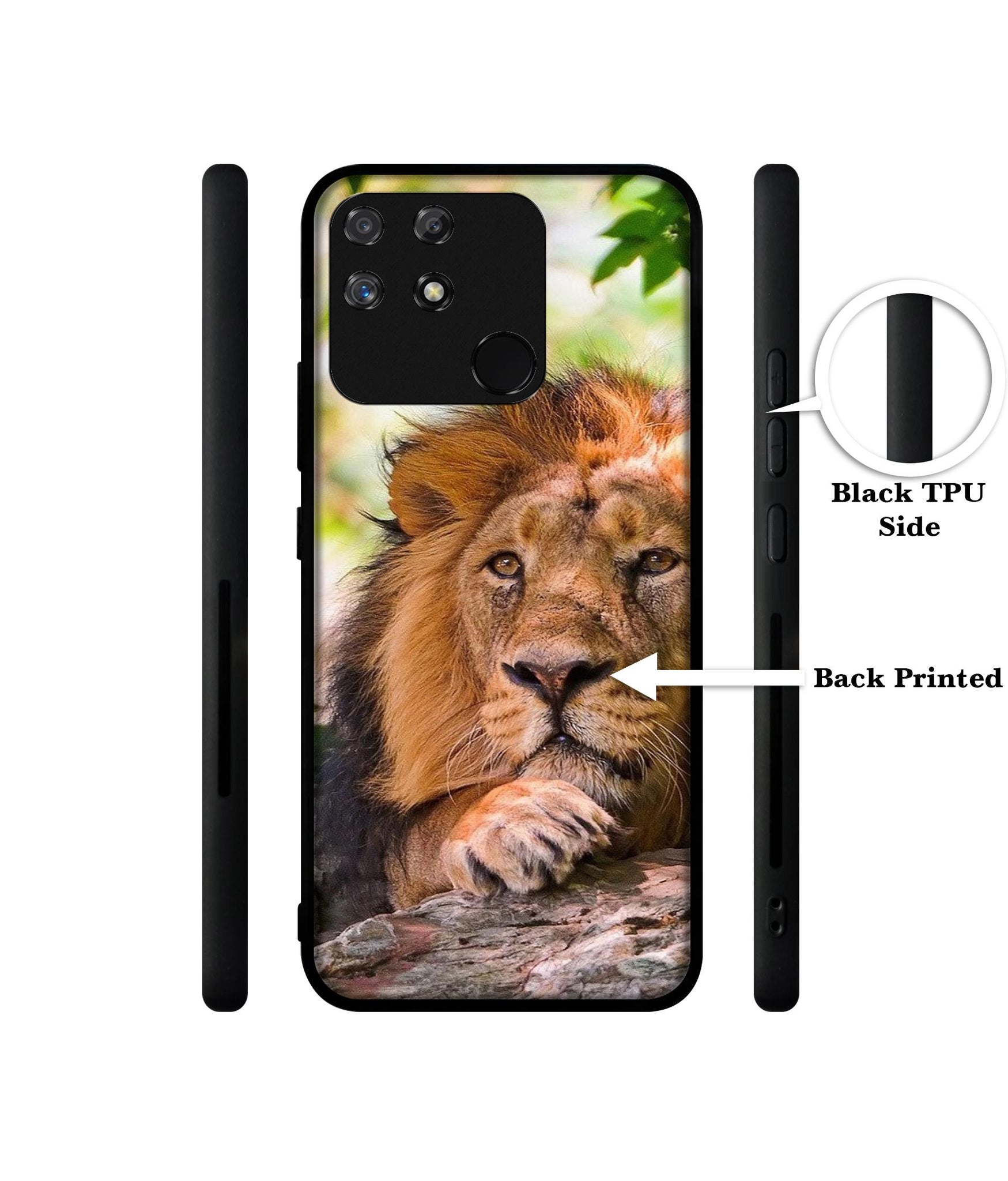 Tiger Pattern Print Designer 2D Printed Back Case Cover for Realme Narzo 50A 4G