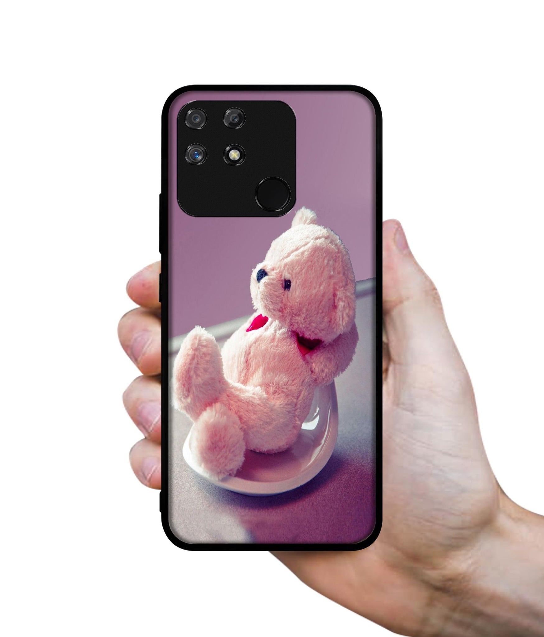 Cute Teddy Bear Designer 2D Printed Back Case Cover for Realme Narzo 50A 4G