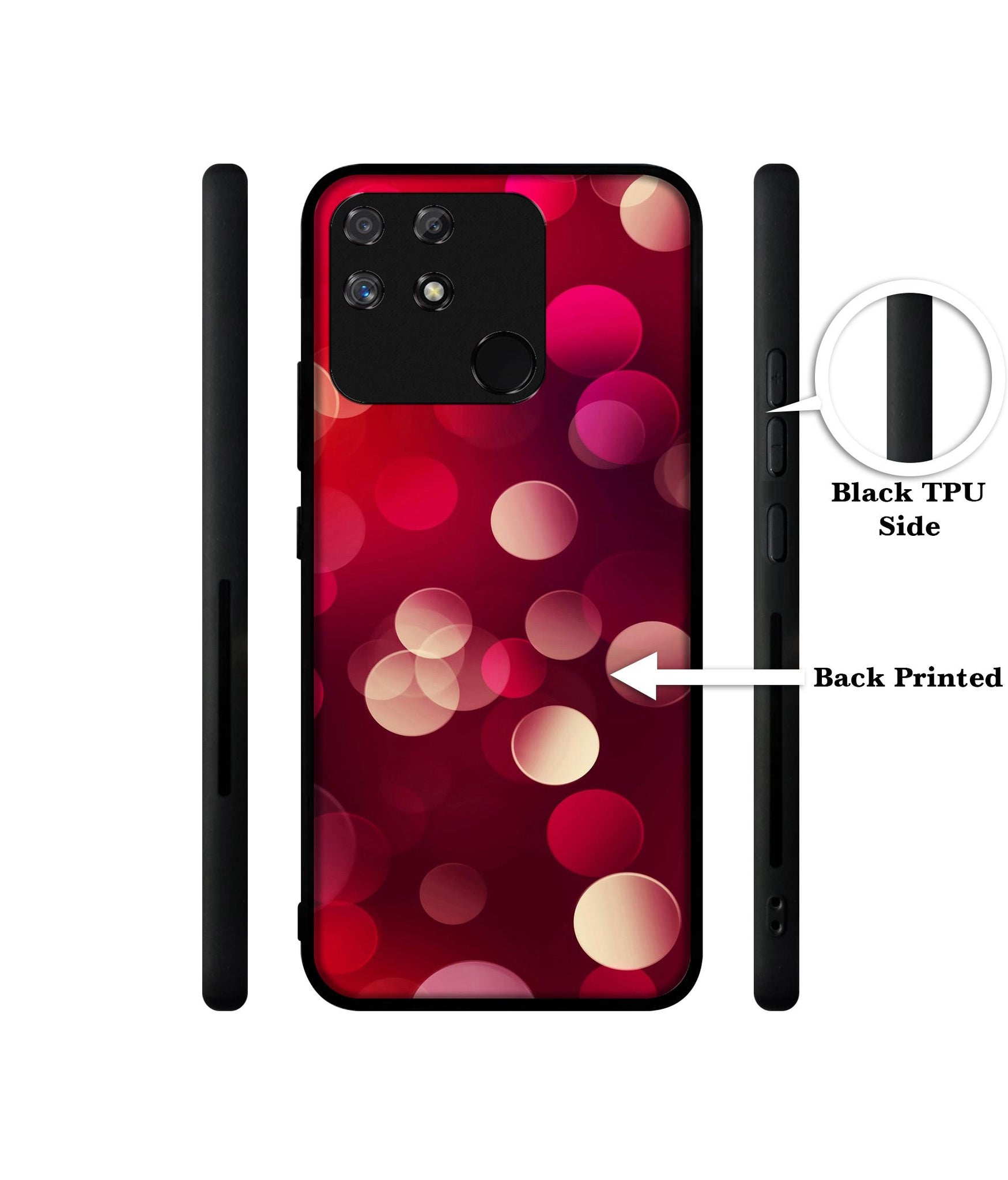 3D Circles Designer 2D Printed Back Case Cover for Realme Narzo 50A 4G