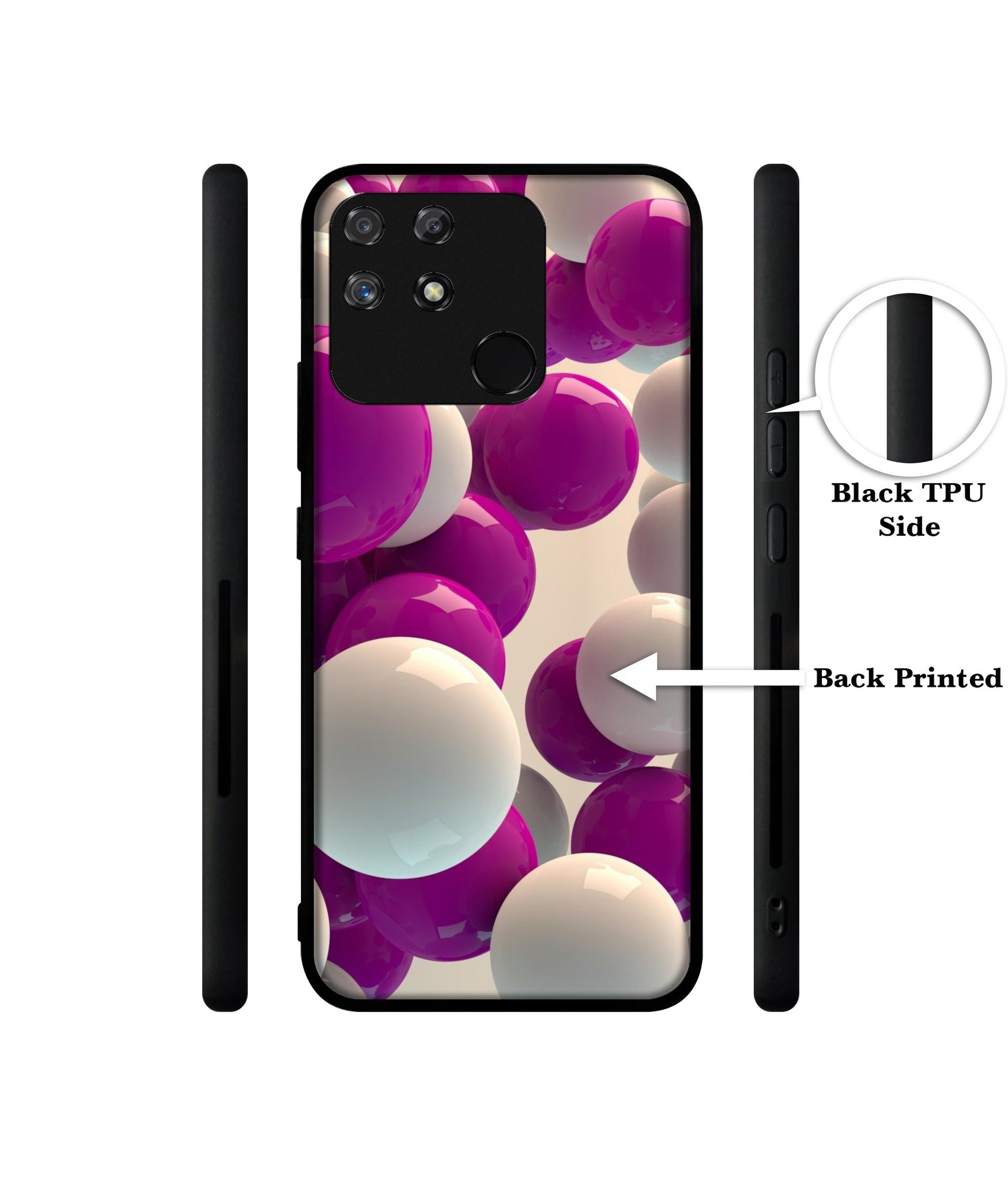 3D Balloons Designer 2D Printed Back Case Cover for Realme Narzo 50A 4G