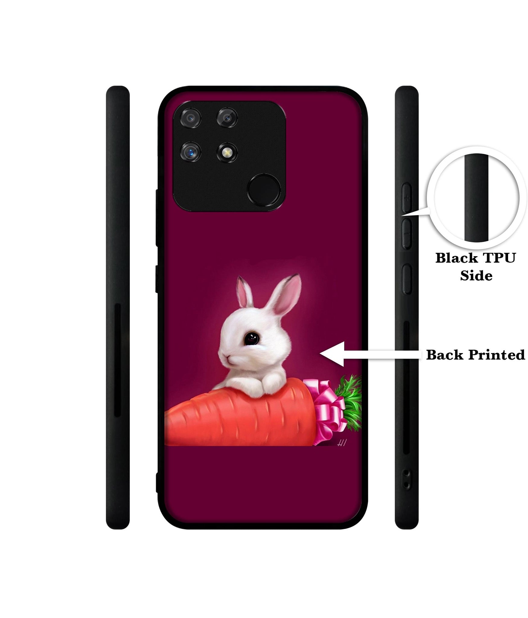 Bunny With Carrot Designer 2D Printed Back Case Cover for Realme Narzo 50A 4G