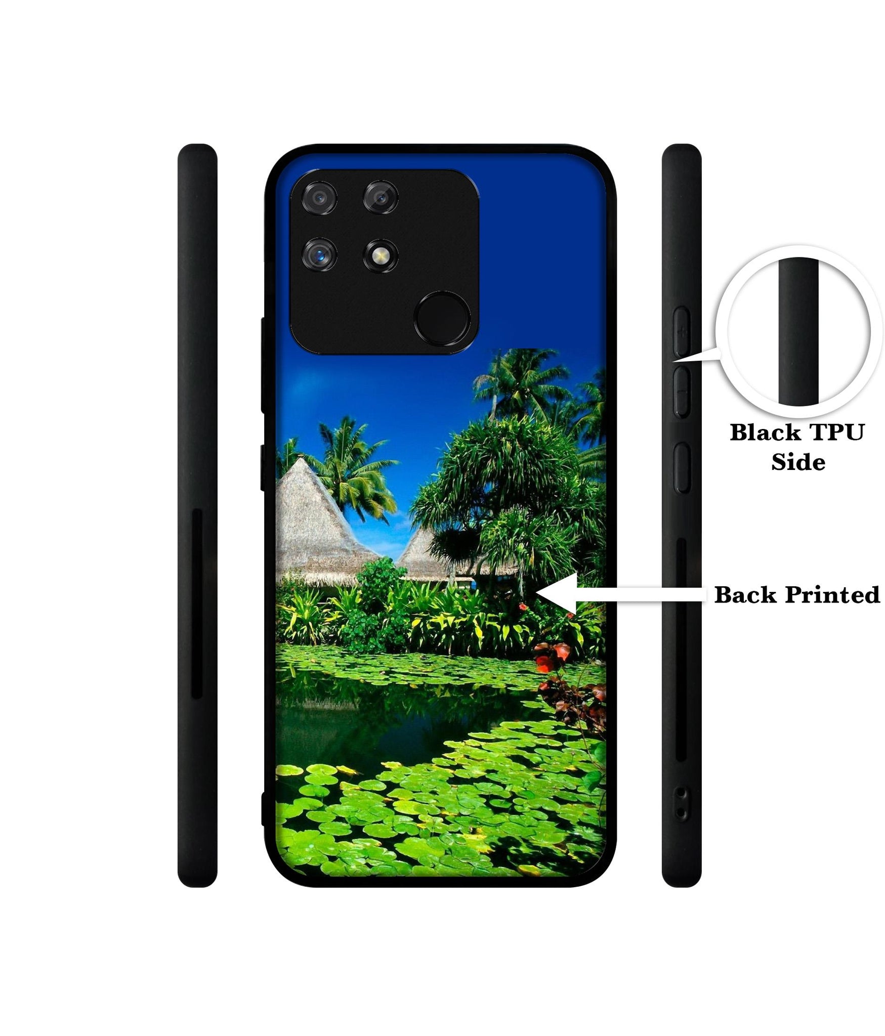 Tropics Water Designer 2D Printed Back Case Cover for Realme Narzo 50A 4G
