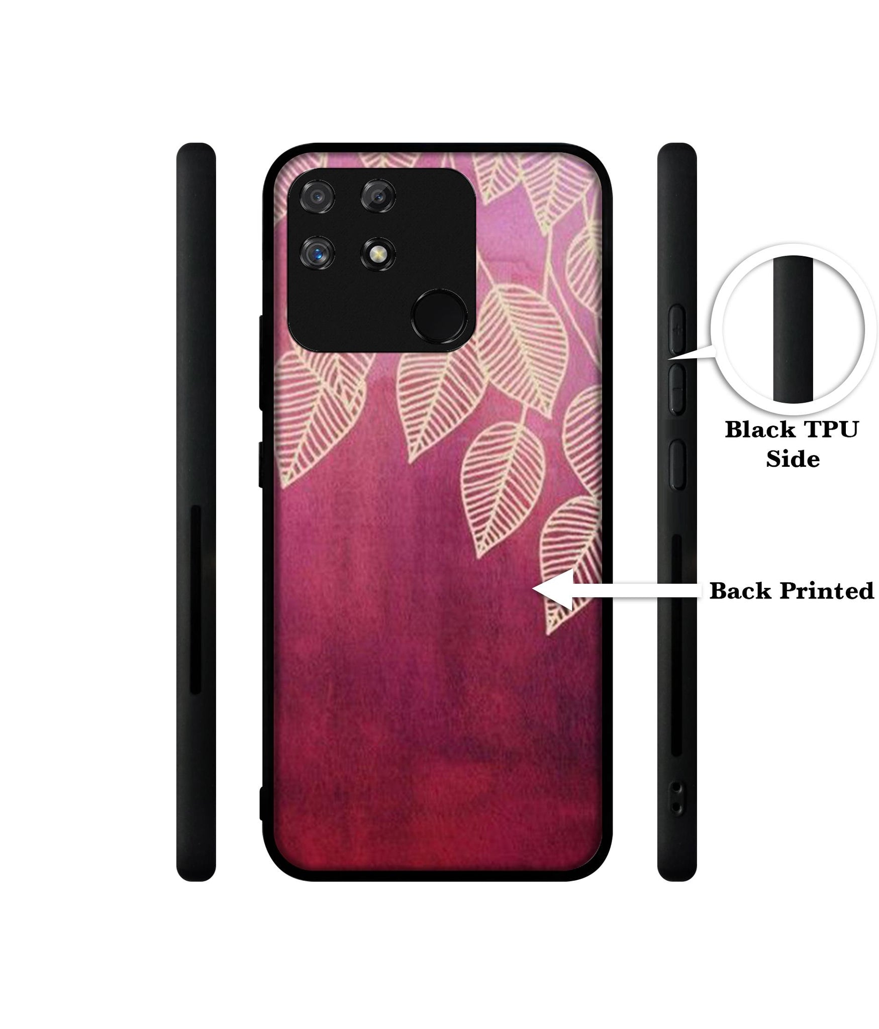 Leaf Pattern Designer 2D Printed Back Case Cover for Realme Narzo 50A 4G