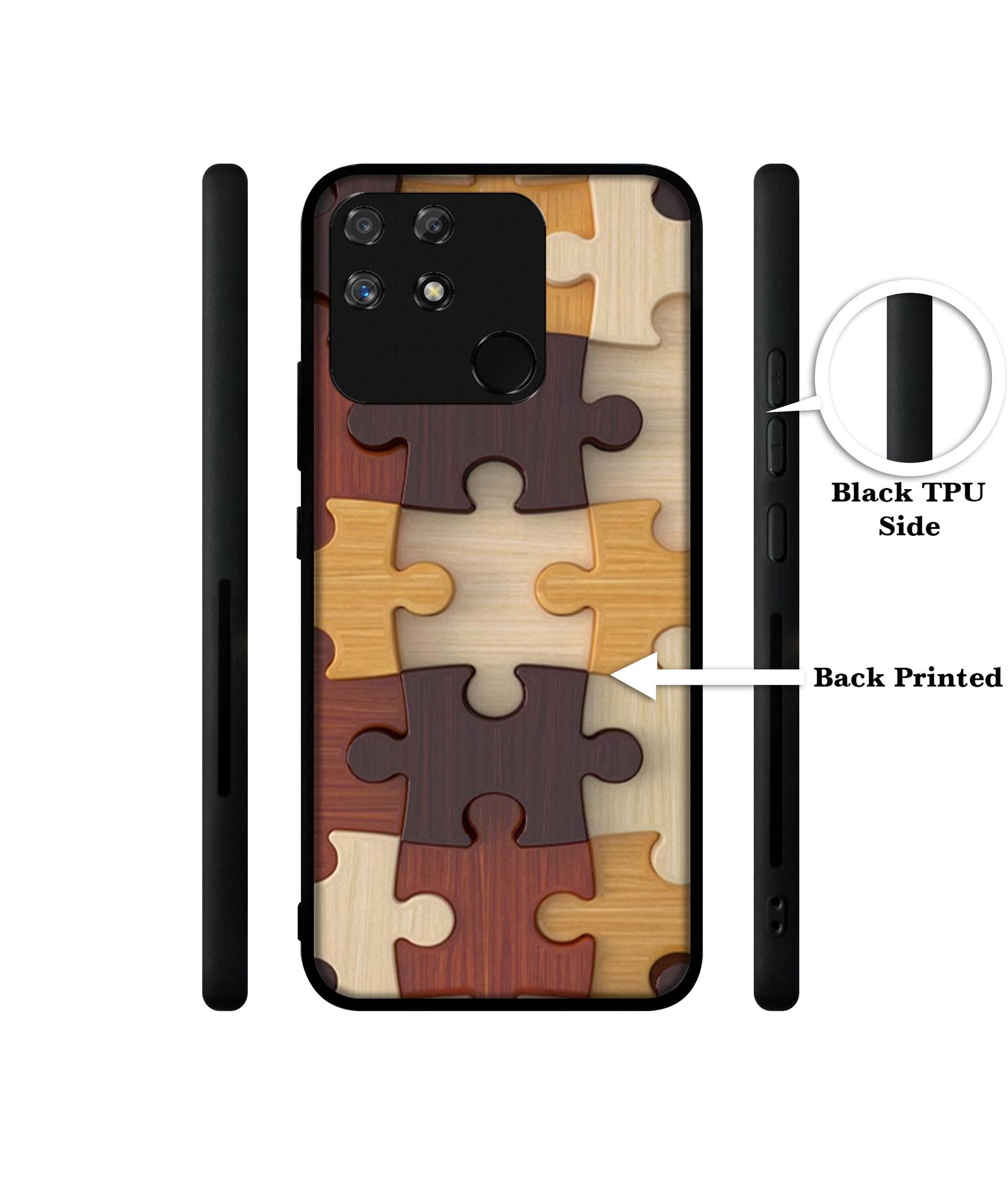 Puzzle Pattern Designer 2D Printed Back Case Cover for Realme Narzo 50A 4G