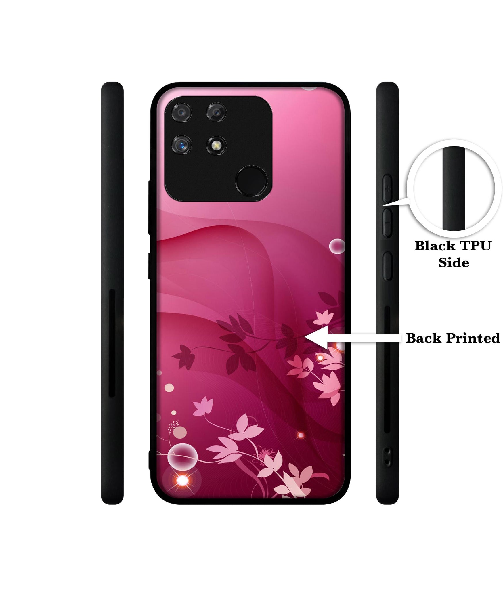 Pink Abstract Designer 2D Printed Back Case Cover for Realme Narzo 50A 4G