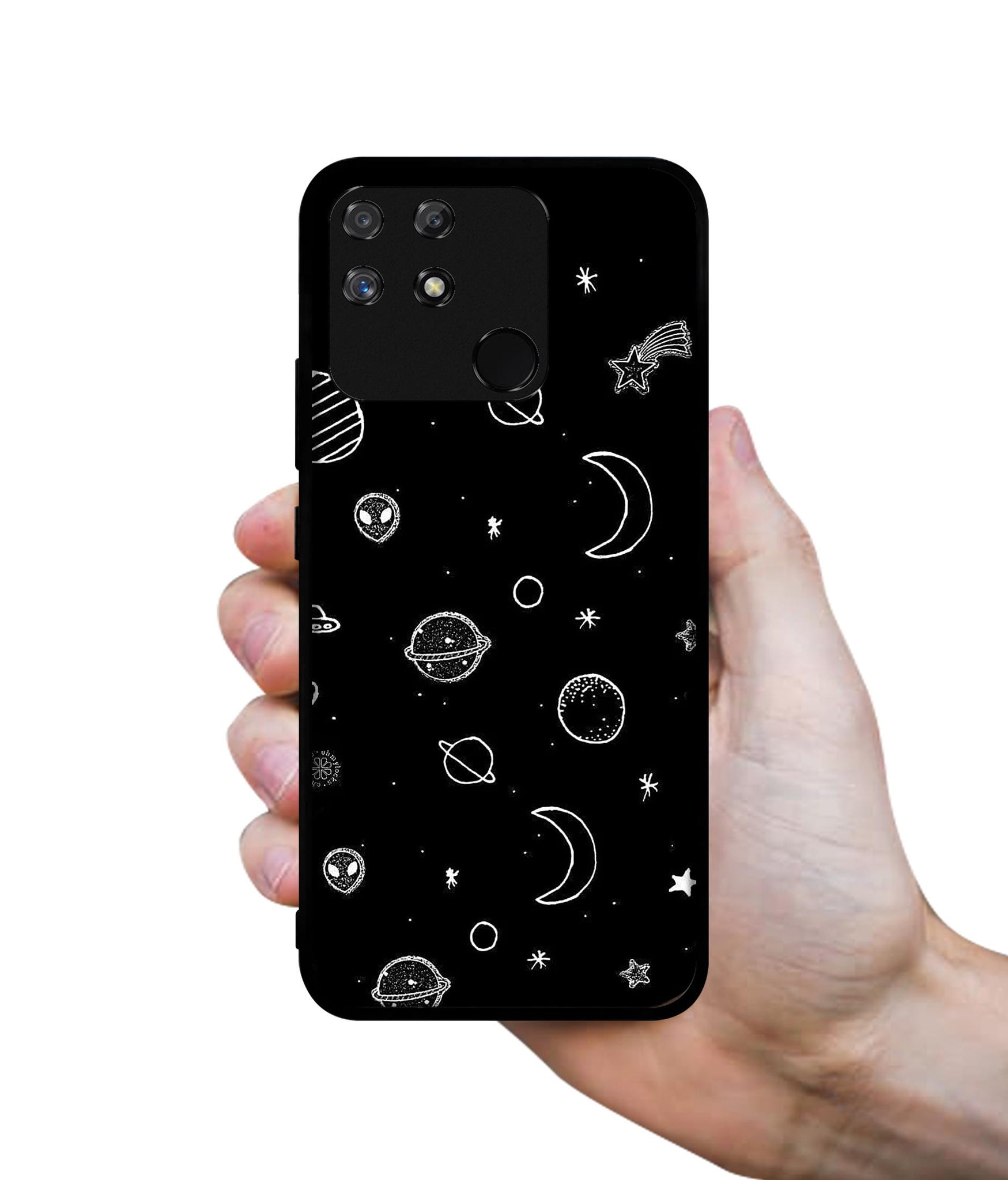 Space Stars Universe Designer 2D Printed Back Case Cover for Realme Narzo 50A 4G