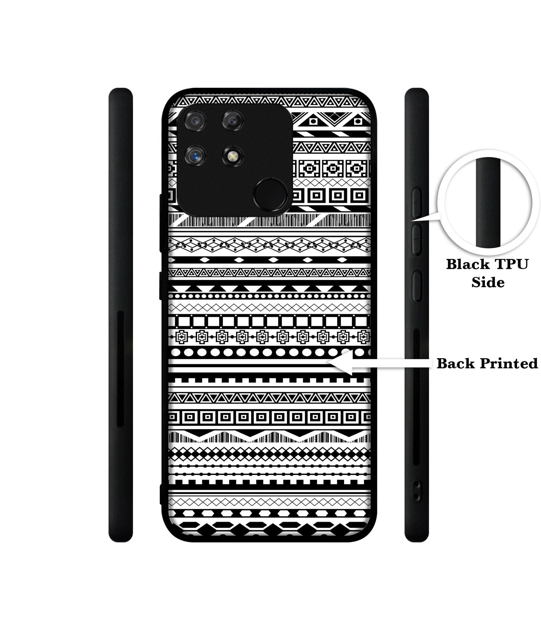 Black & White Patterns Designer 2D Printed Back Case Cover for Realme Narzo 50A 4G