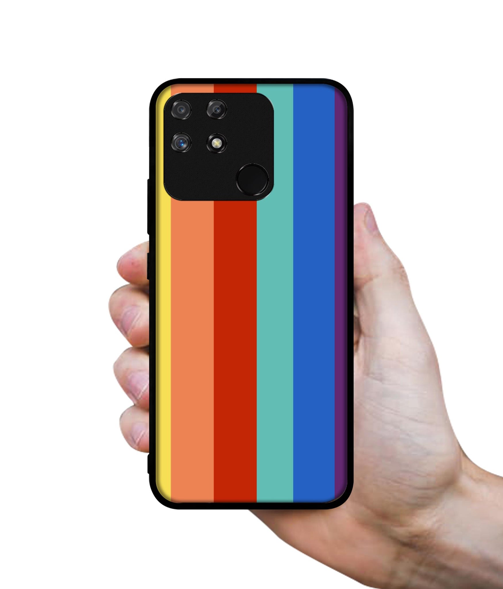 Rainbow Colors Designer 2D Printed Back Case Cover for Realme Narzo 50A 4G