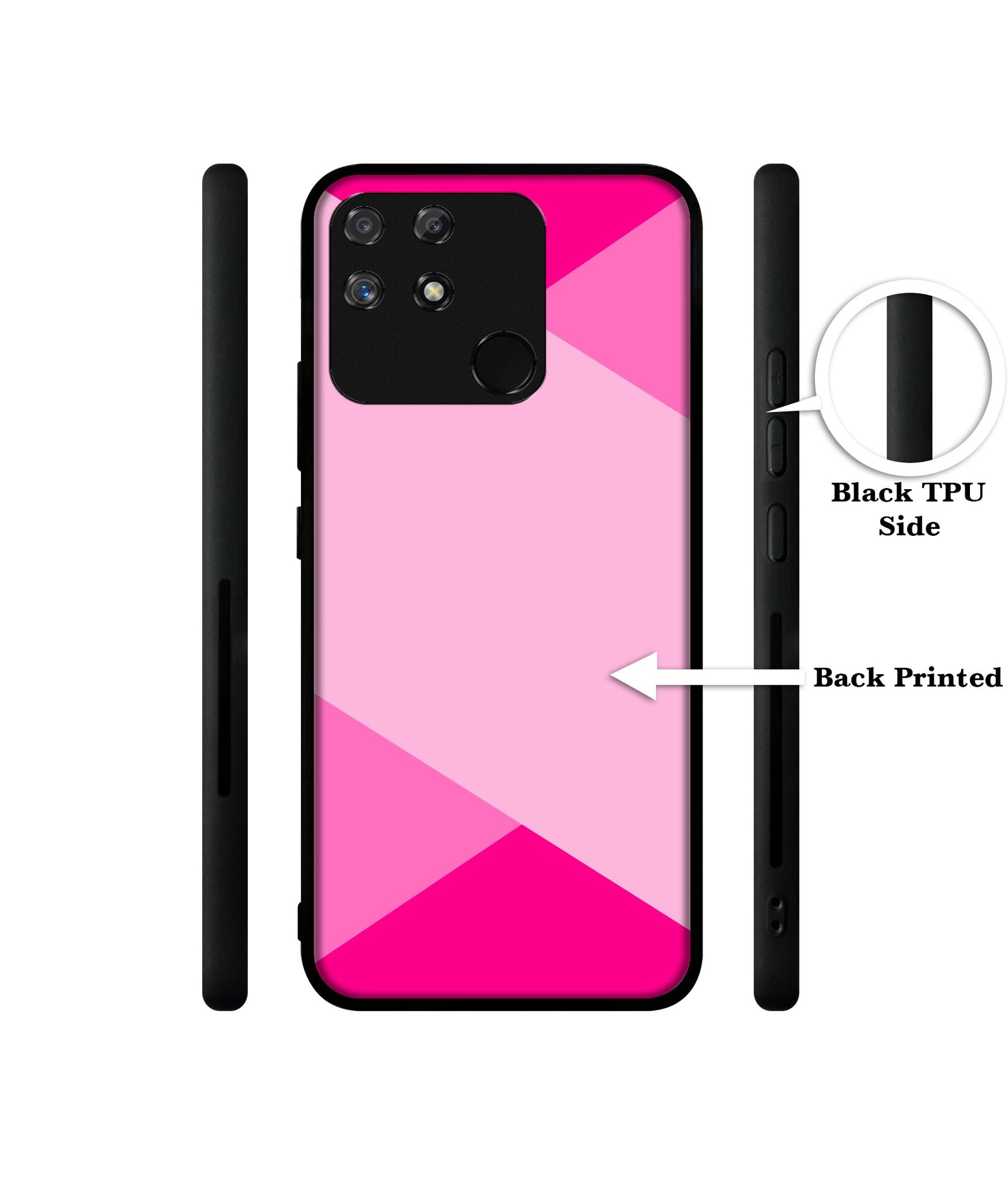 Pink Cross Vector Designer 2D Printed Back Case Cover for Realme Narzo 50A 4G