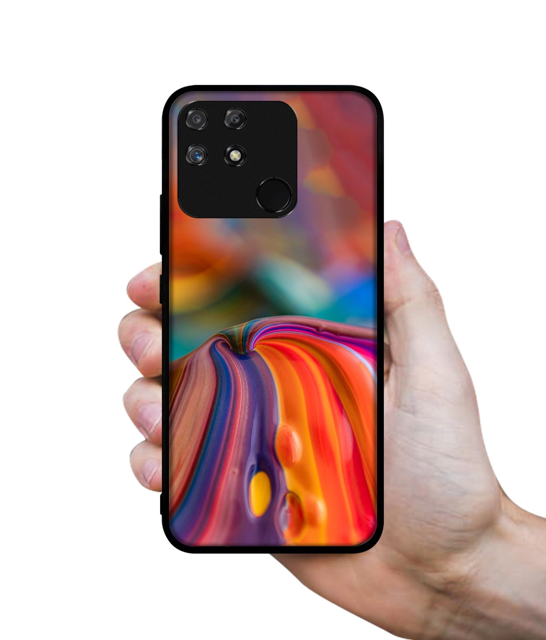 Rainbow Colors Designer 2D Printed Back Case Cover for Realme Narzo 50A 4G