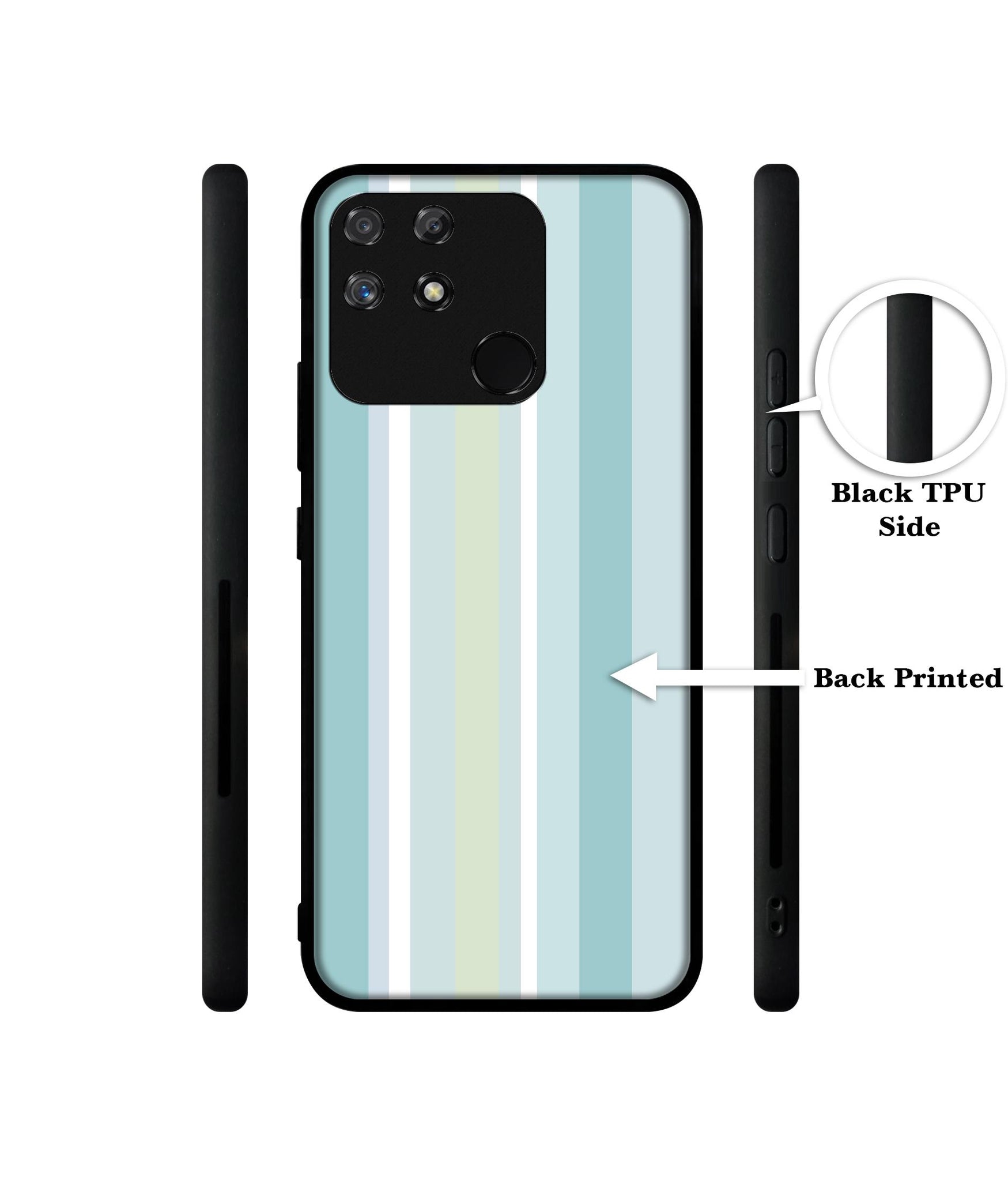 Light Green Stripes Designer 2D Printed Back Case Cover for Realme Narzo 50A 4G