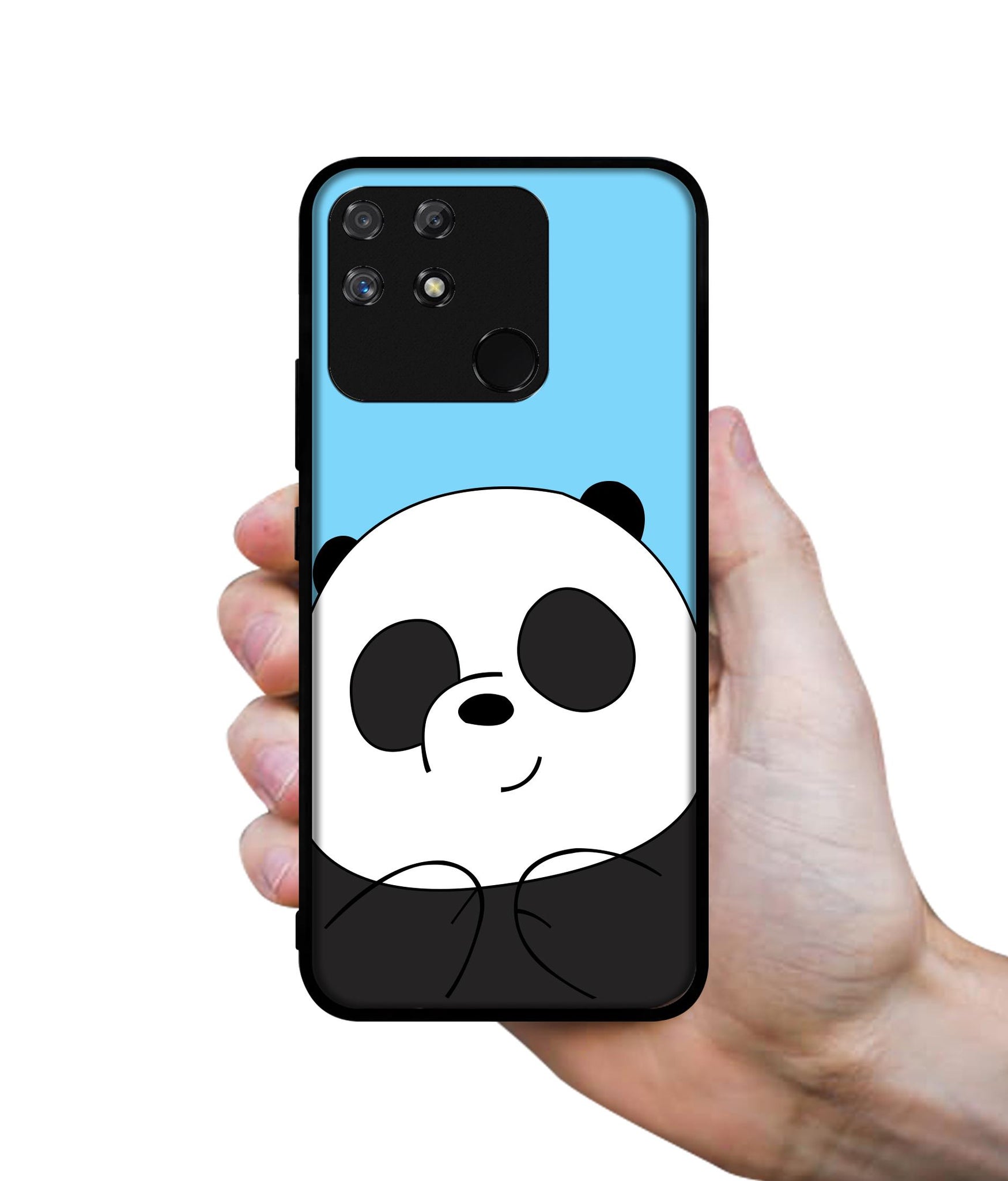 Cute Panda Designer 2D Printed Back Case Cover for Realme Narzo 50A 4G